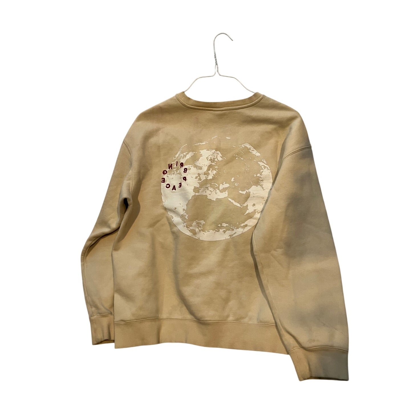 H&M Bring Peace Sweat Col Rond Coupe Décontractée Homme Taille M