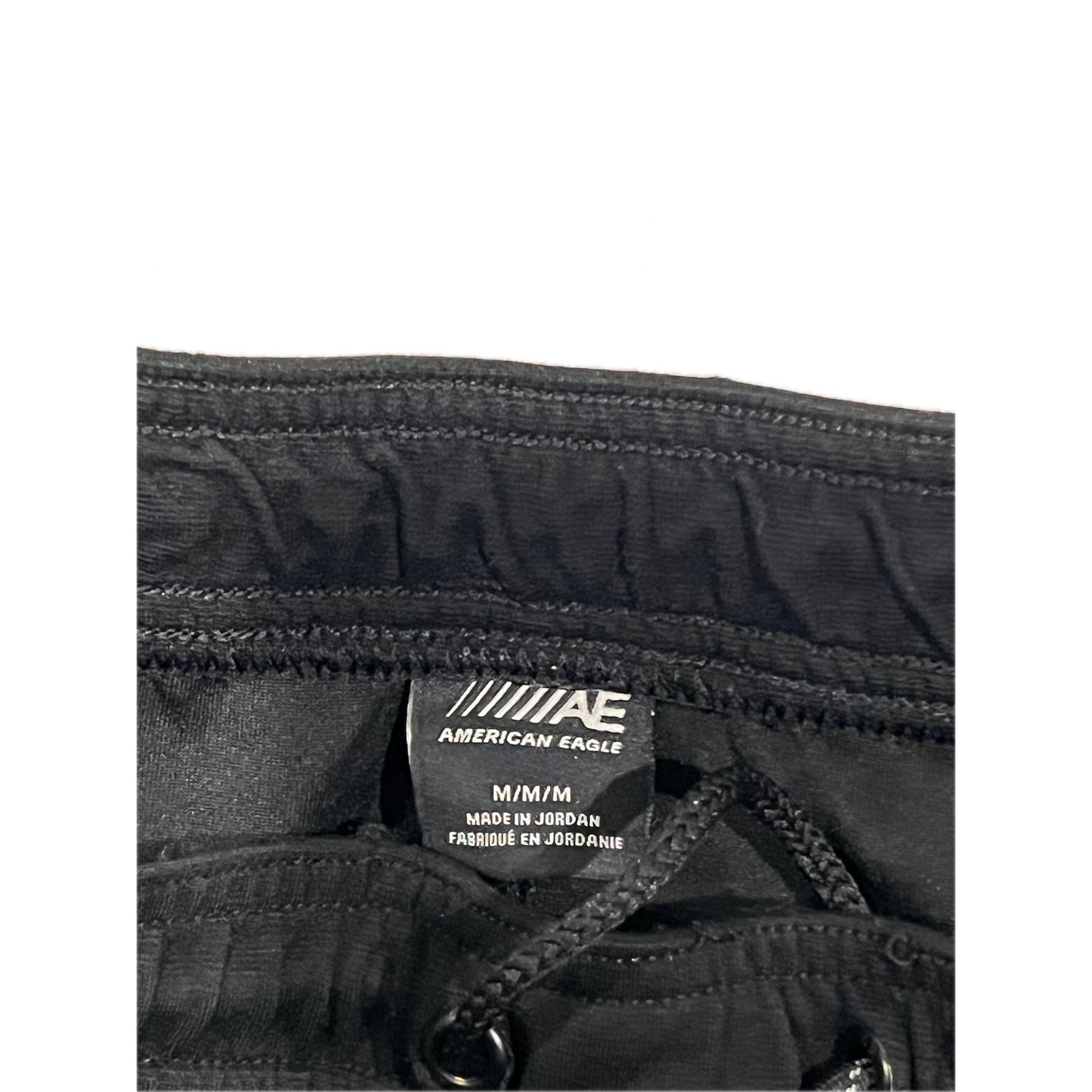 Pantalón de chándal negro American Eagle con puños para hombre, talla M