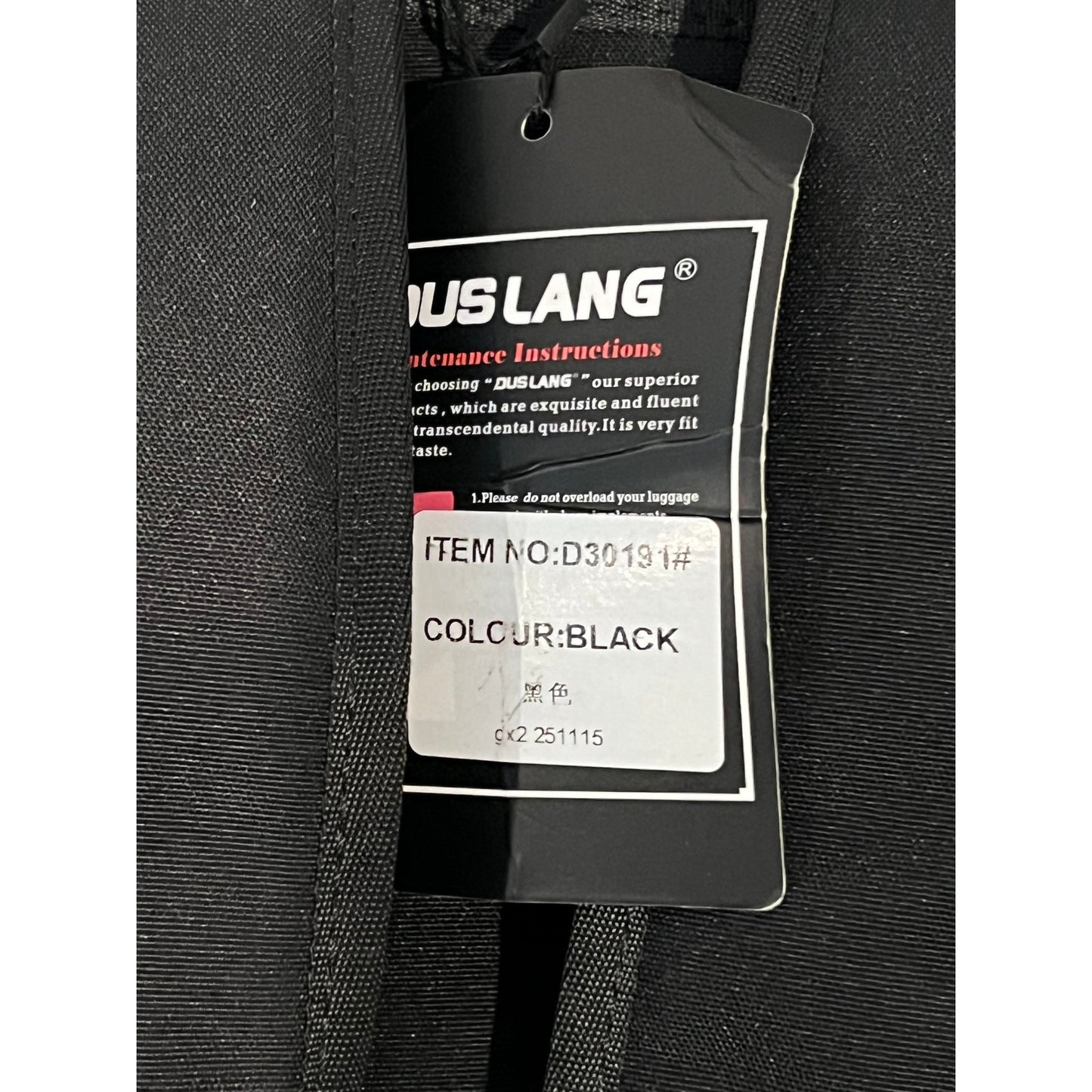 Duslang Padded Computer Black Backpack