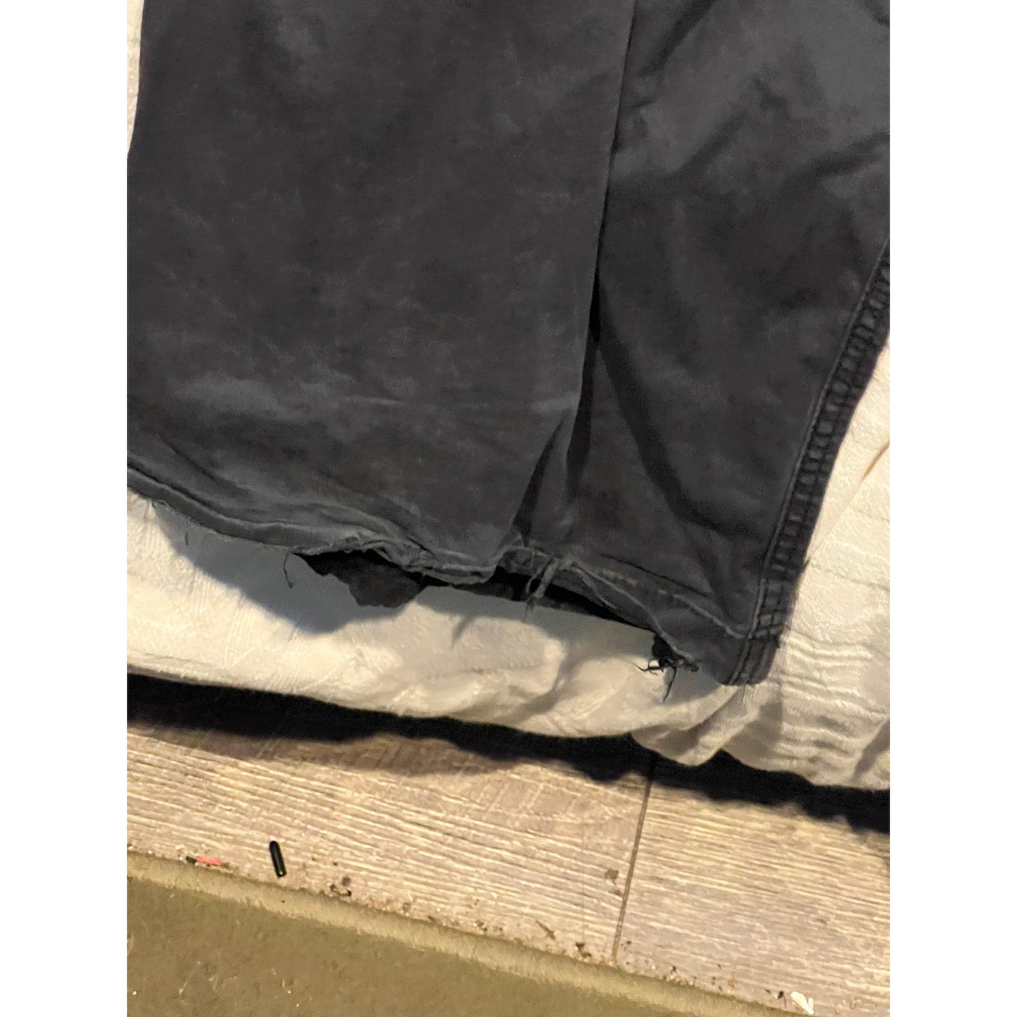 H&M Pantalon cargo Gris/Noir Coupe ample Homme 36x30