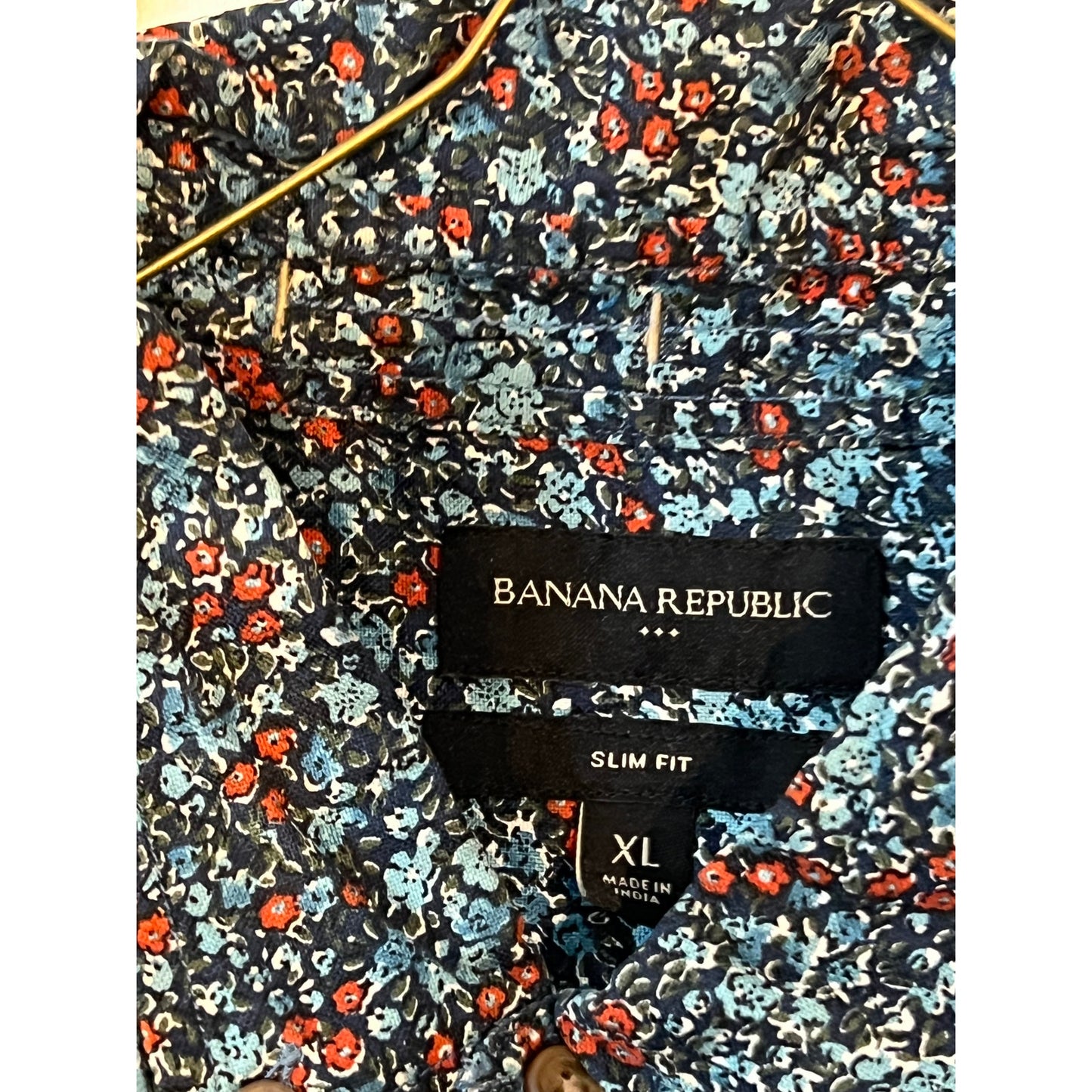 Camisa de botones de manga corta Banana Republic para hombre Talla XL