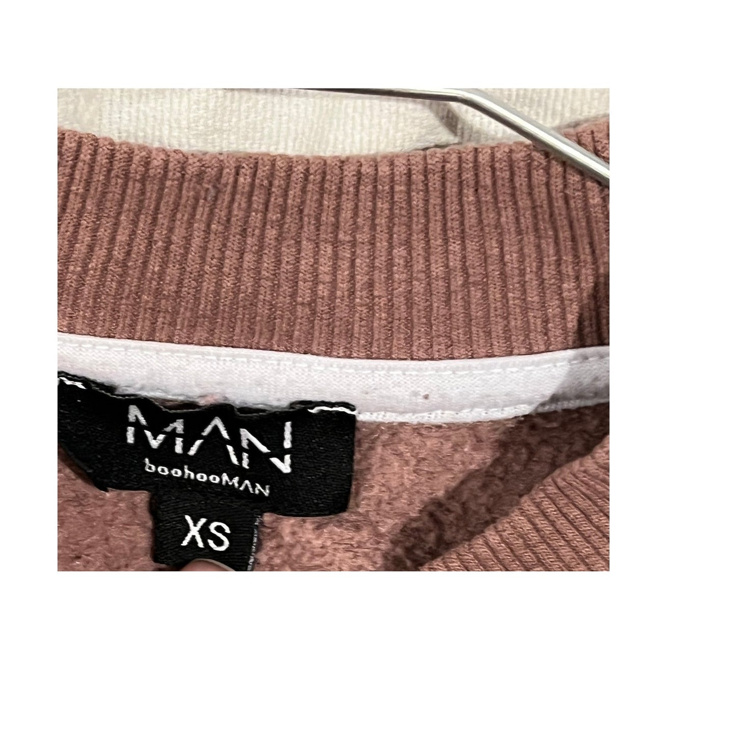 BooHooMan Salmon Short Sleeve Crew Sweatshirt Mens XS