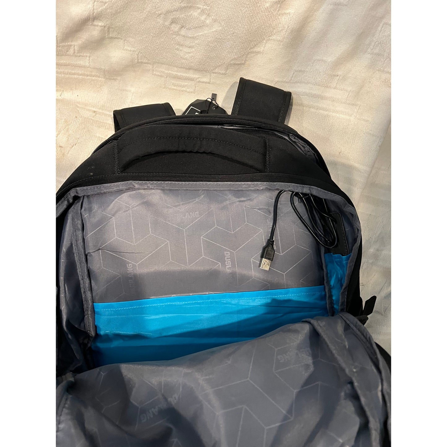 Duslang Padded Computer Black Backpack