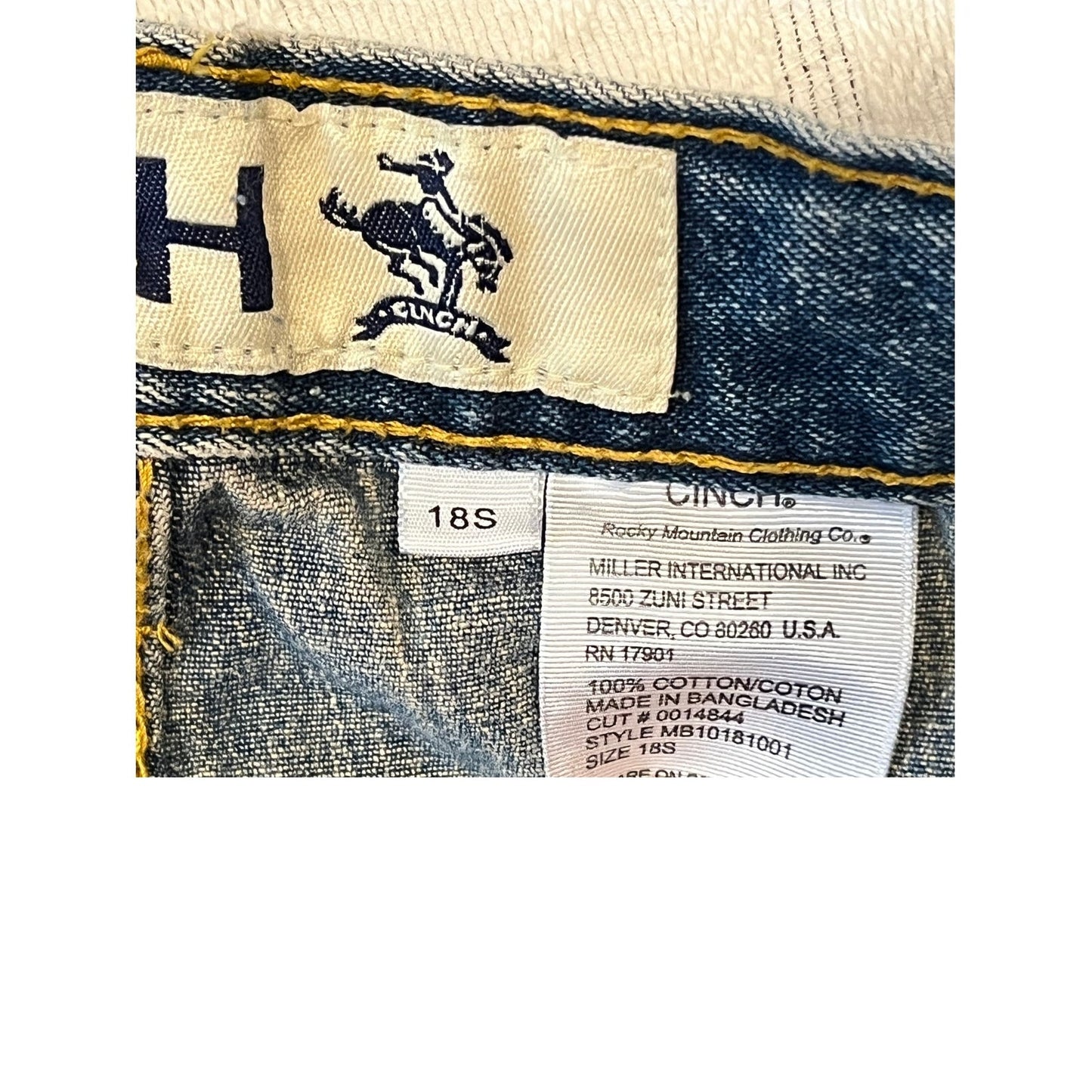 Cinch Jeans acampanados holgados azul para mujer, talla 18S