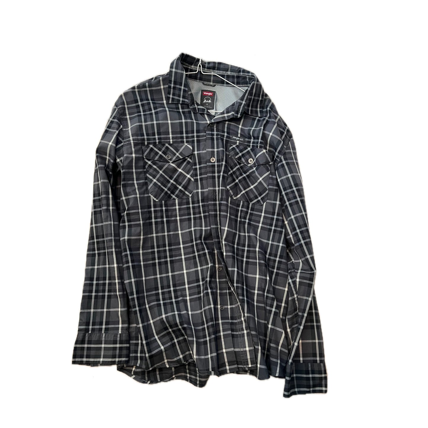 Chemise décontractée boutonnée coupe droite Wrangler pour homme XL