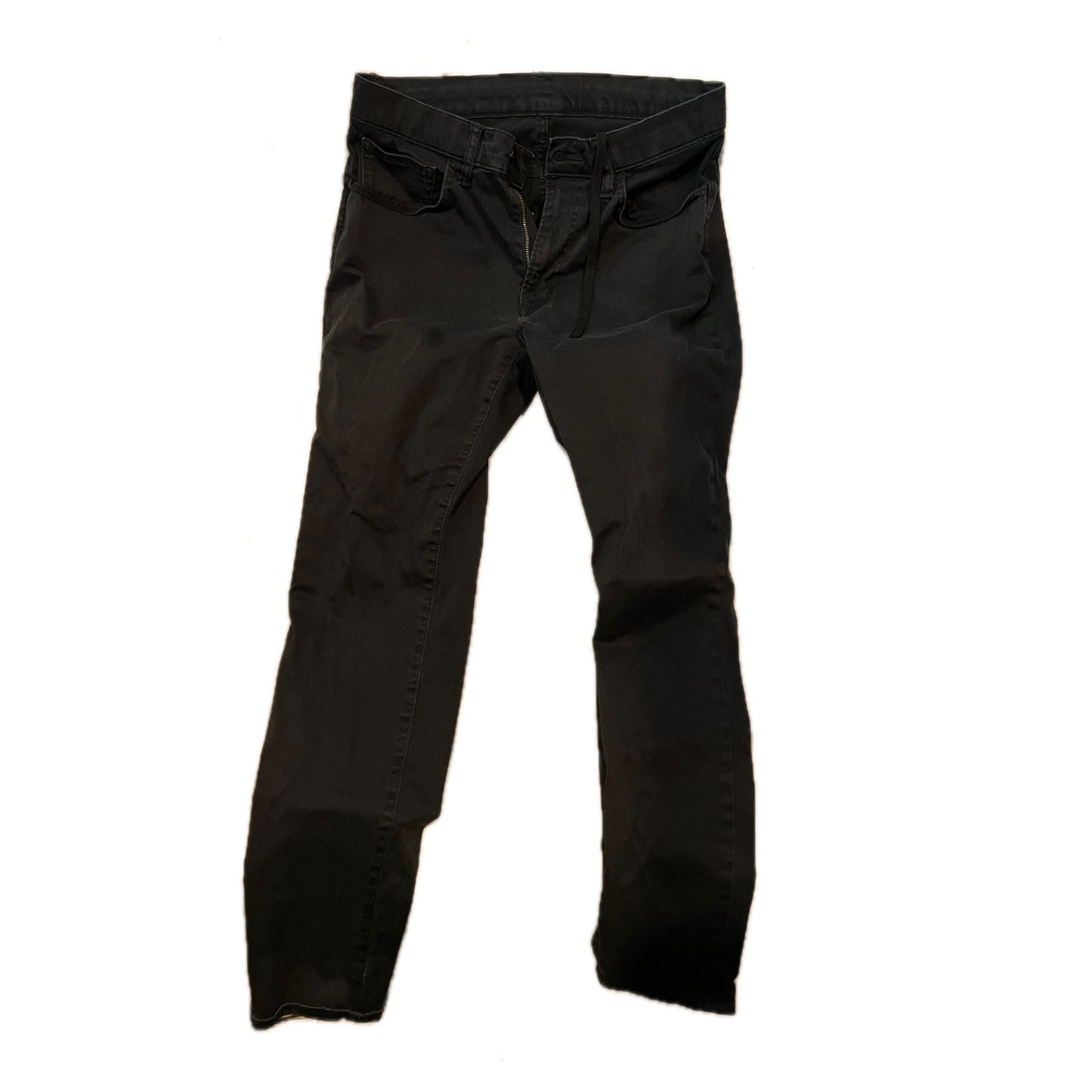 Uniqlo Flat Front Slim Black Pants Mens 32x28