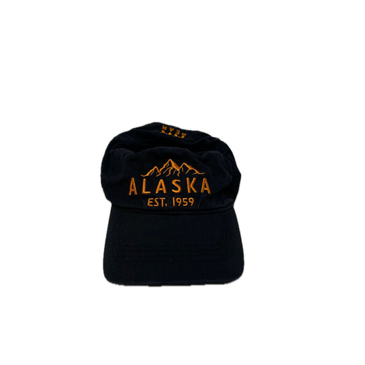 Alaska Gear Black Adjustable Baseball Cap 100% Cotton