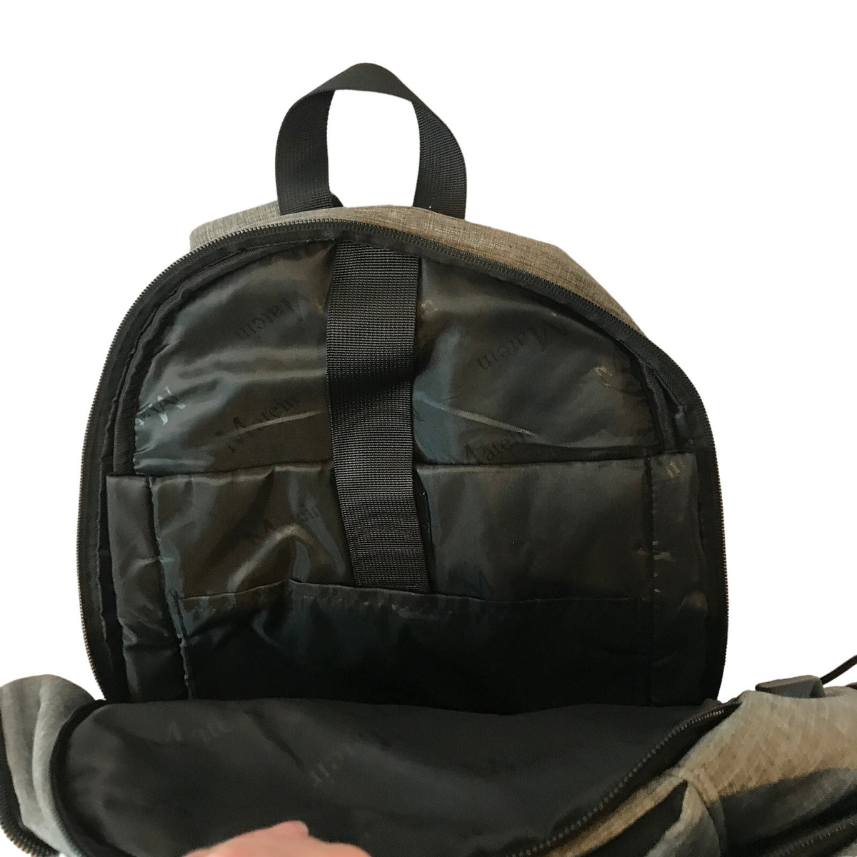 Matein Gray Padded Laptop Backpack