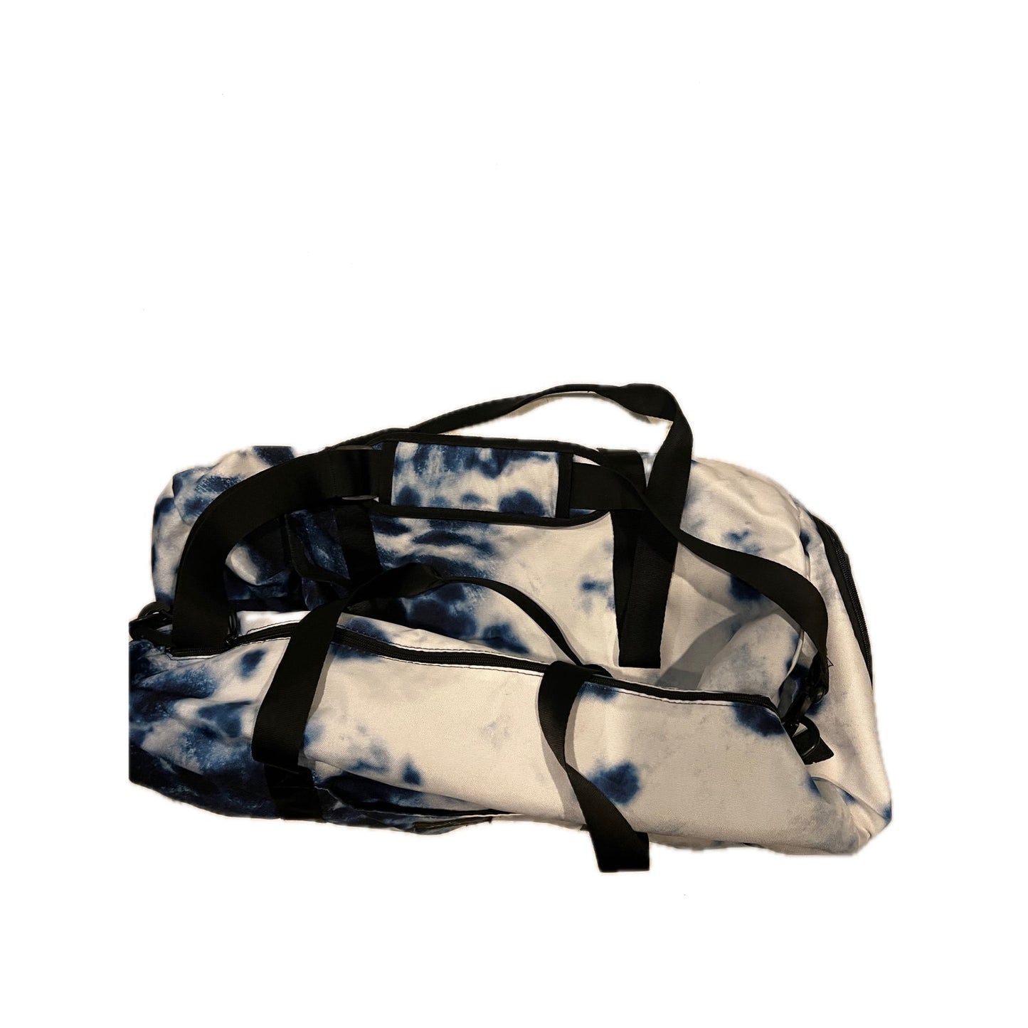 Blue White Tye Dye Gym Bag 18"x12"x10"