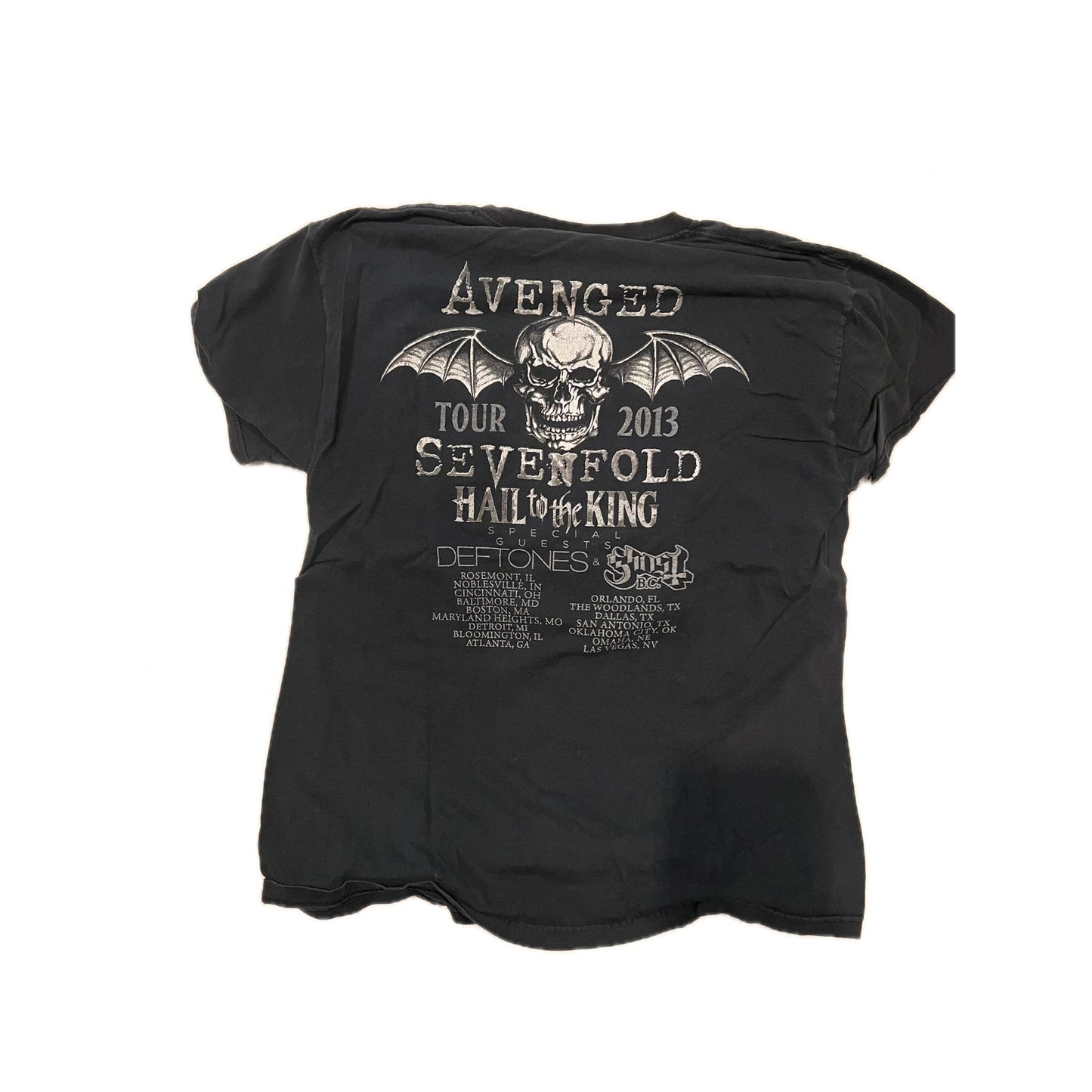 Avenge Sevenfold Hail to the King 2013 Tour T- Shirt Mens L