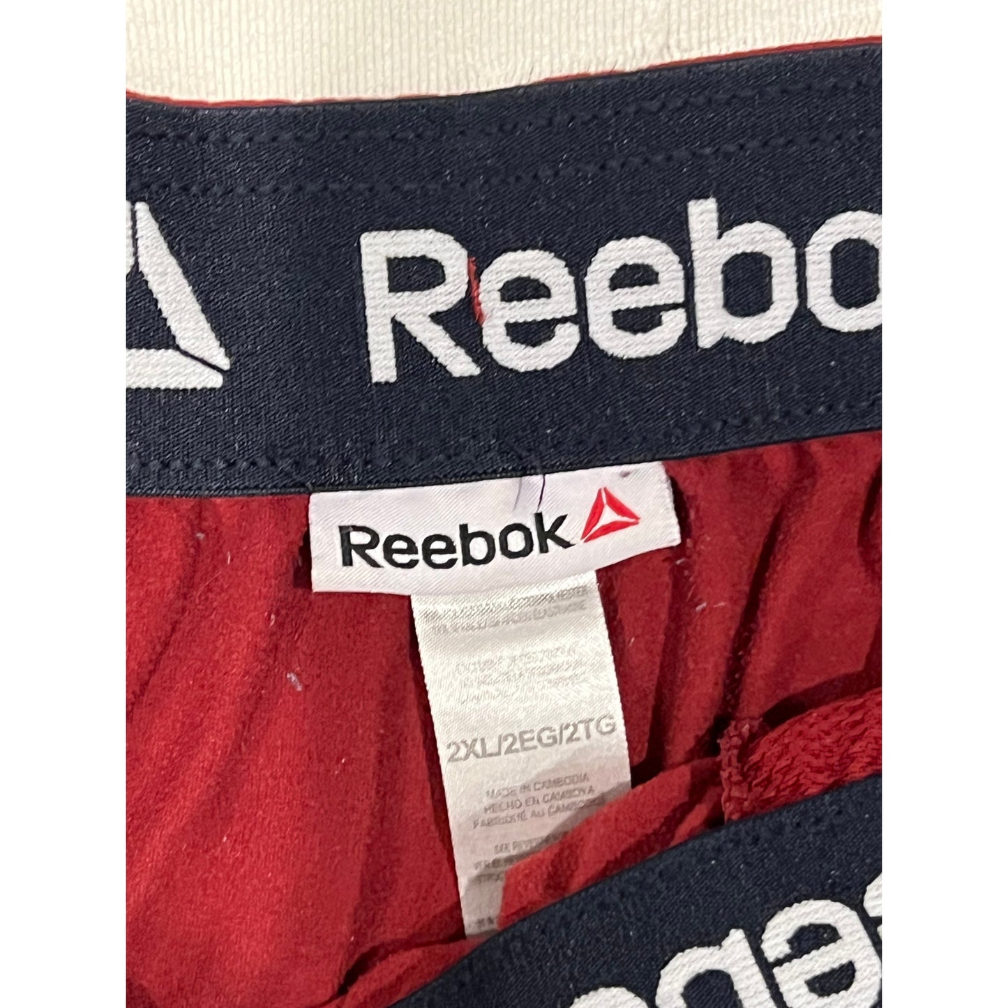 Short de sport Reebok rouge homme 2XL