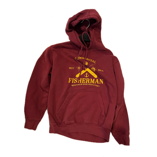 Pennant Commercial Fisherman Burgundy Hoodie Mens M