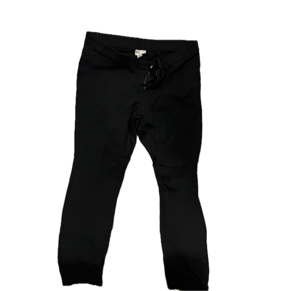Ava Viv Black Tapered Casual Black Pants Womans 16W