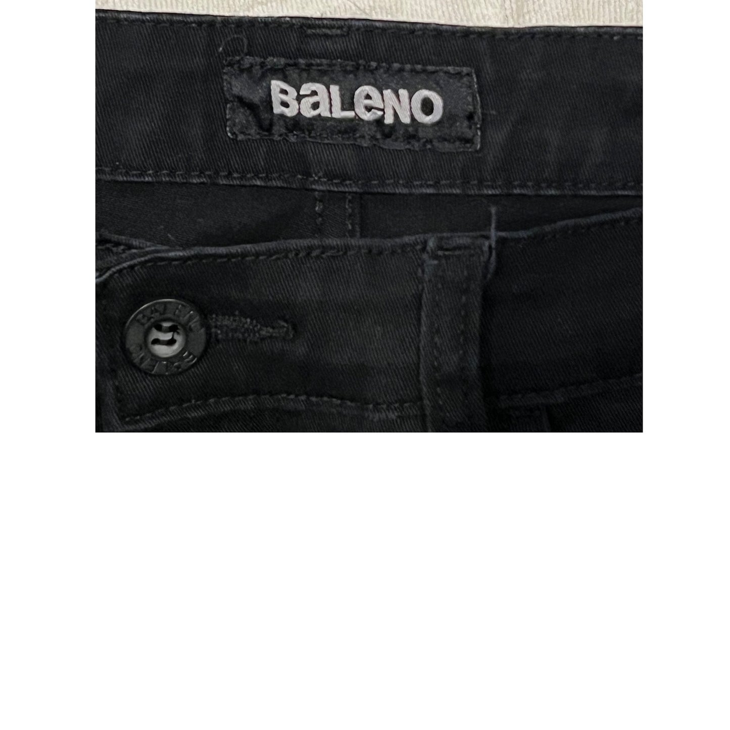 Baleno Slim Fit Black Jeans Mens 34x28