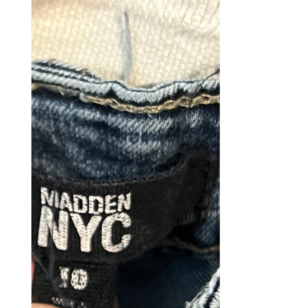 Madden NYC Wide Leg Baggy Blue Jeans Womans 10 28x28
