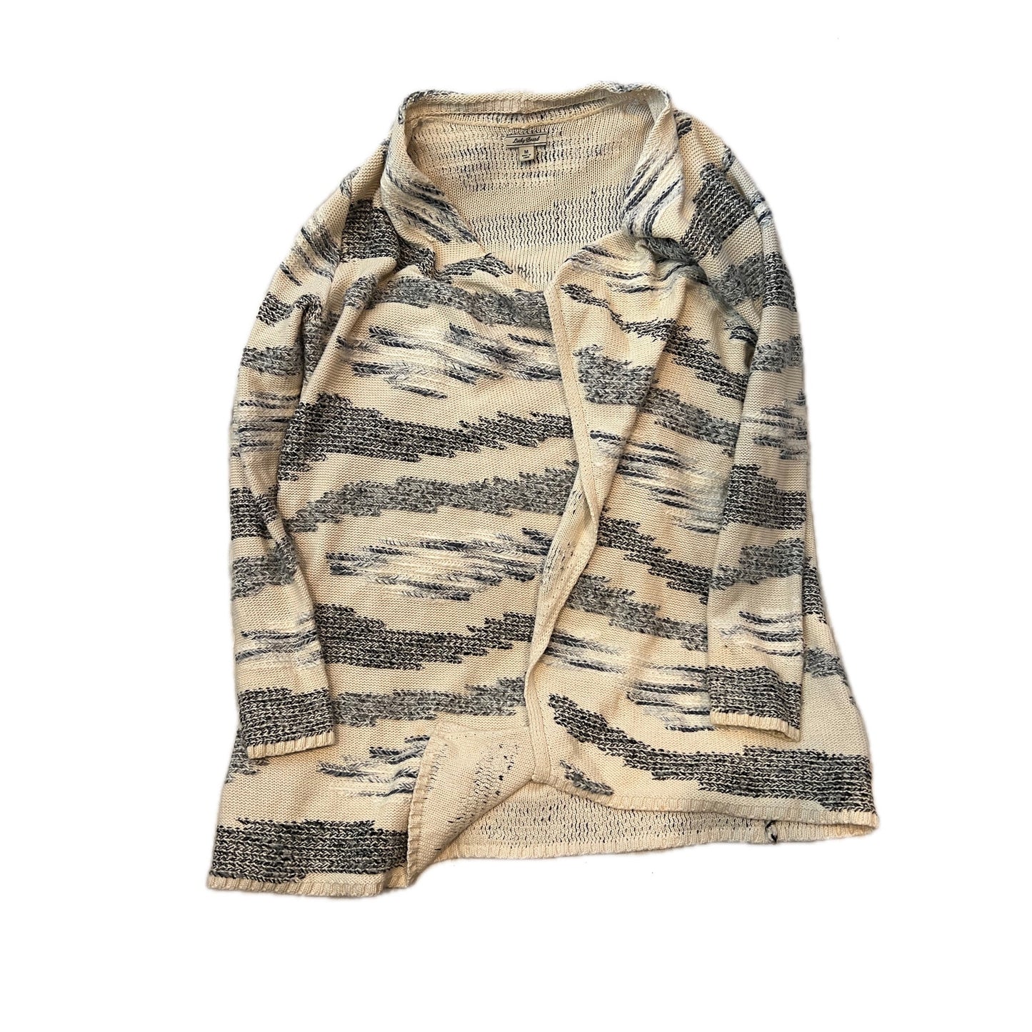 Lucky Brand Beige Gray Knitted Shawl Womans Med