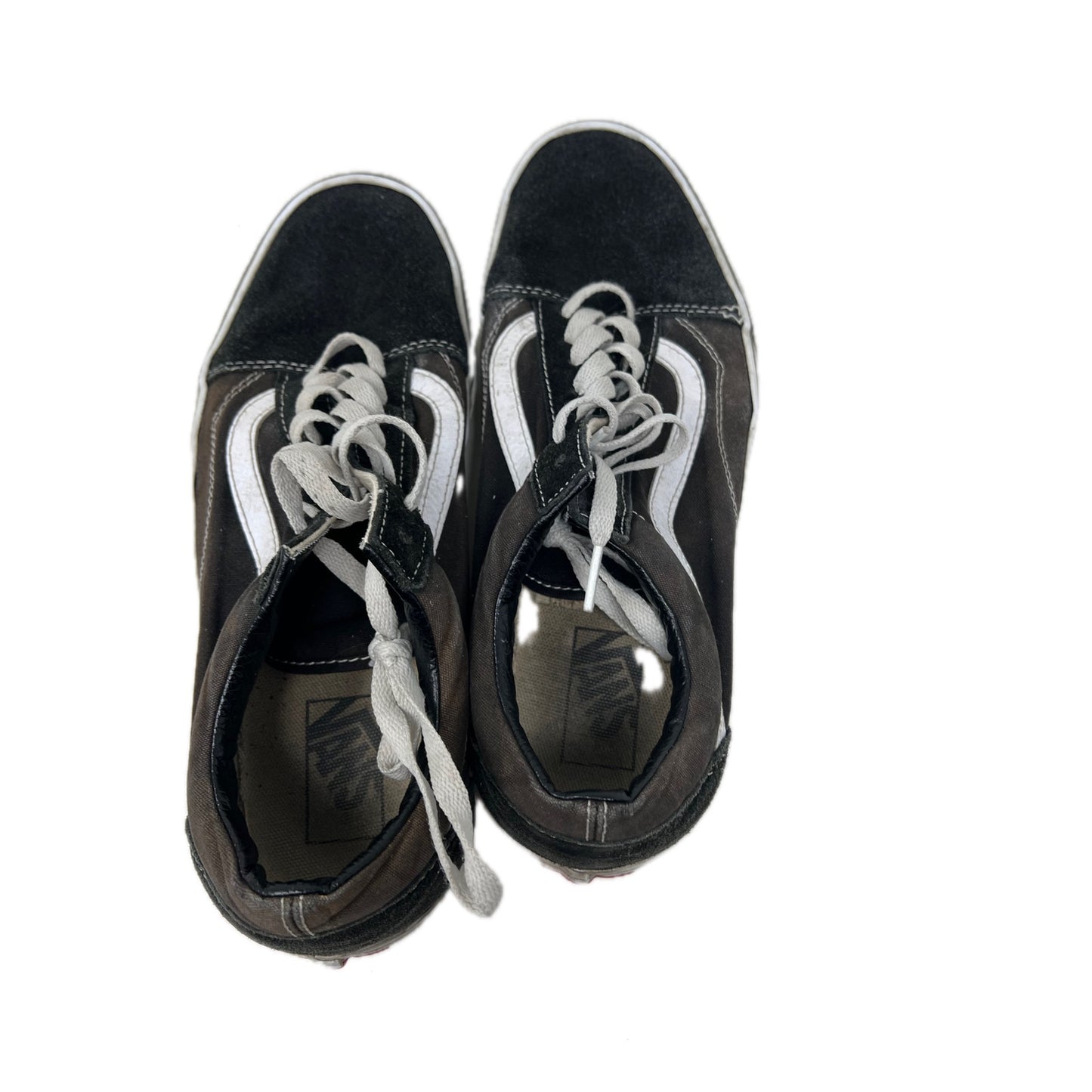 Vans Old Skool Black Suede w Leather Stripe Mens 9.5