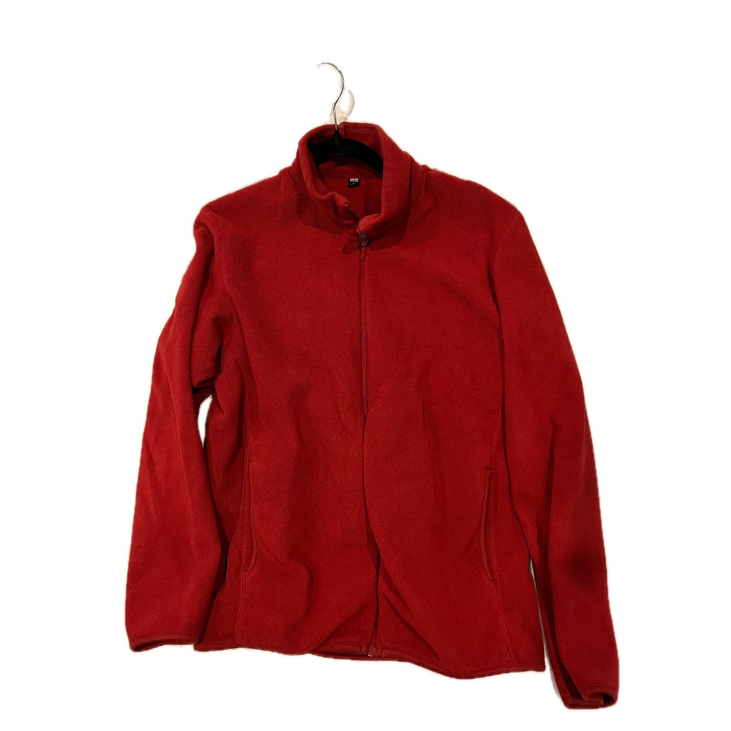 Uniqlo Cherry Red Full Zip Soft Fleece Mens Large