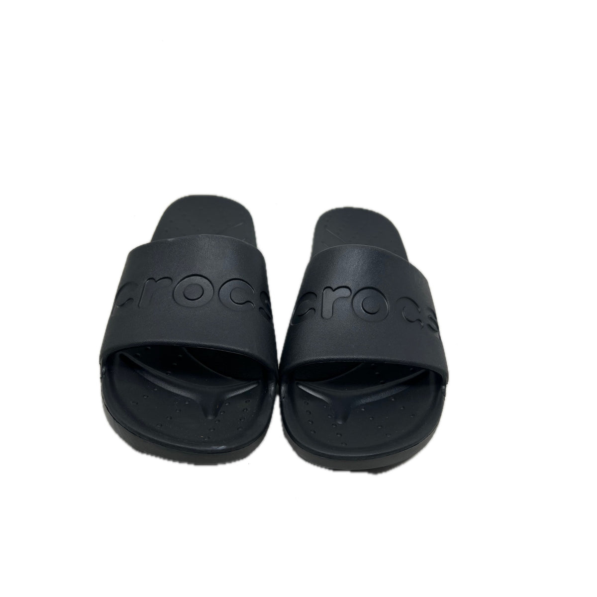 Crocs Black Slides Men's 6 Womans 8