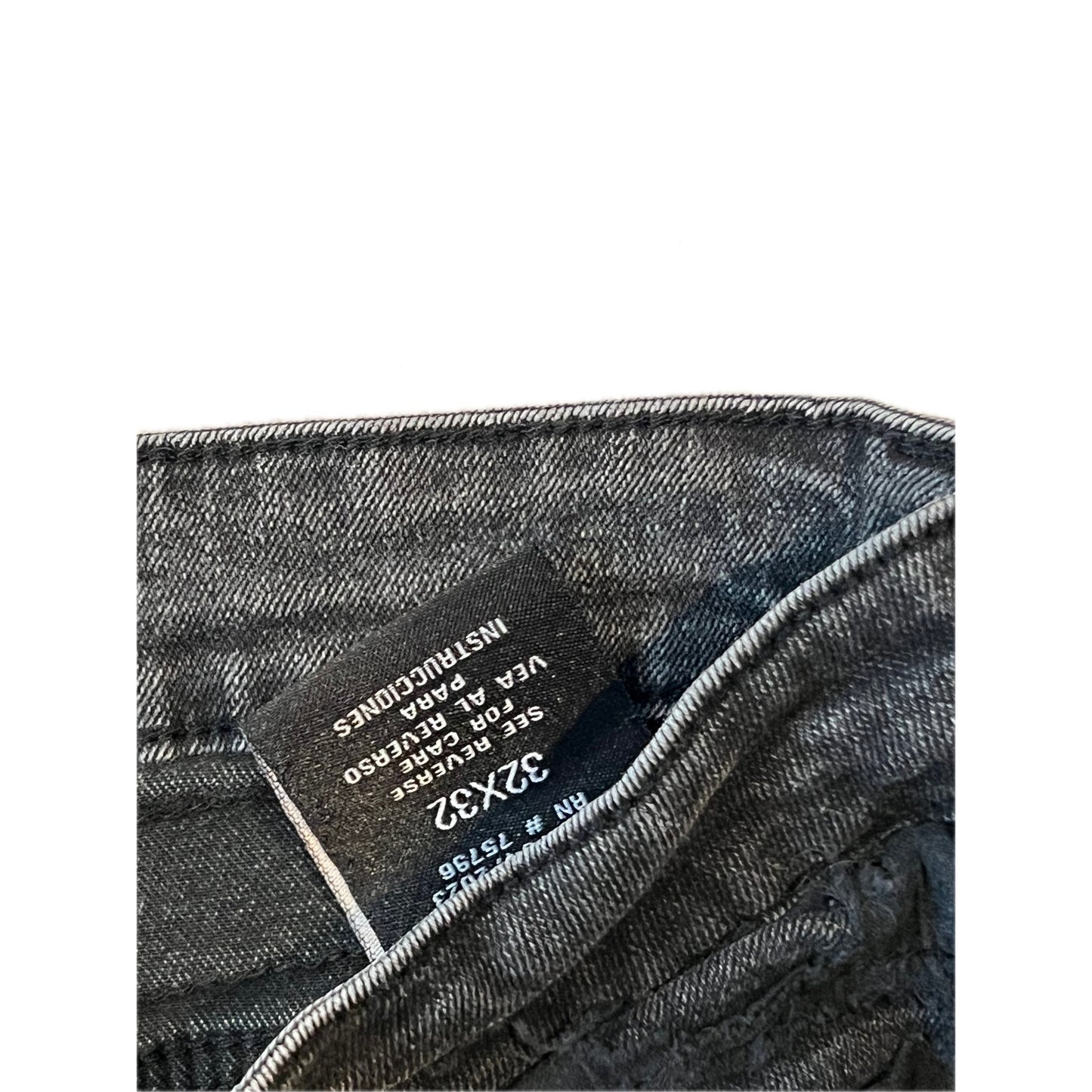 Waimea Skinny Fit Streetwear Black Jeans Mens 32x32