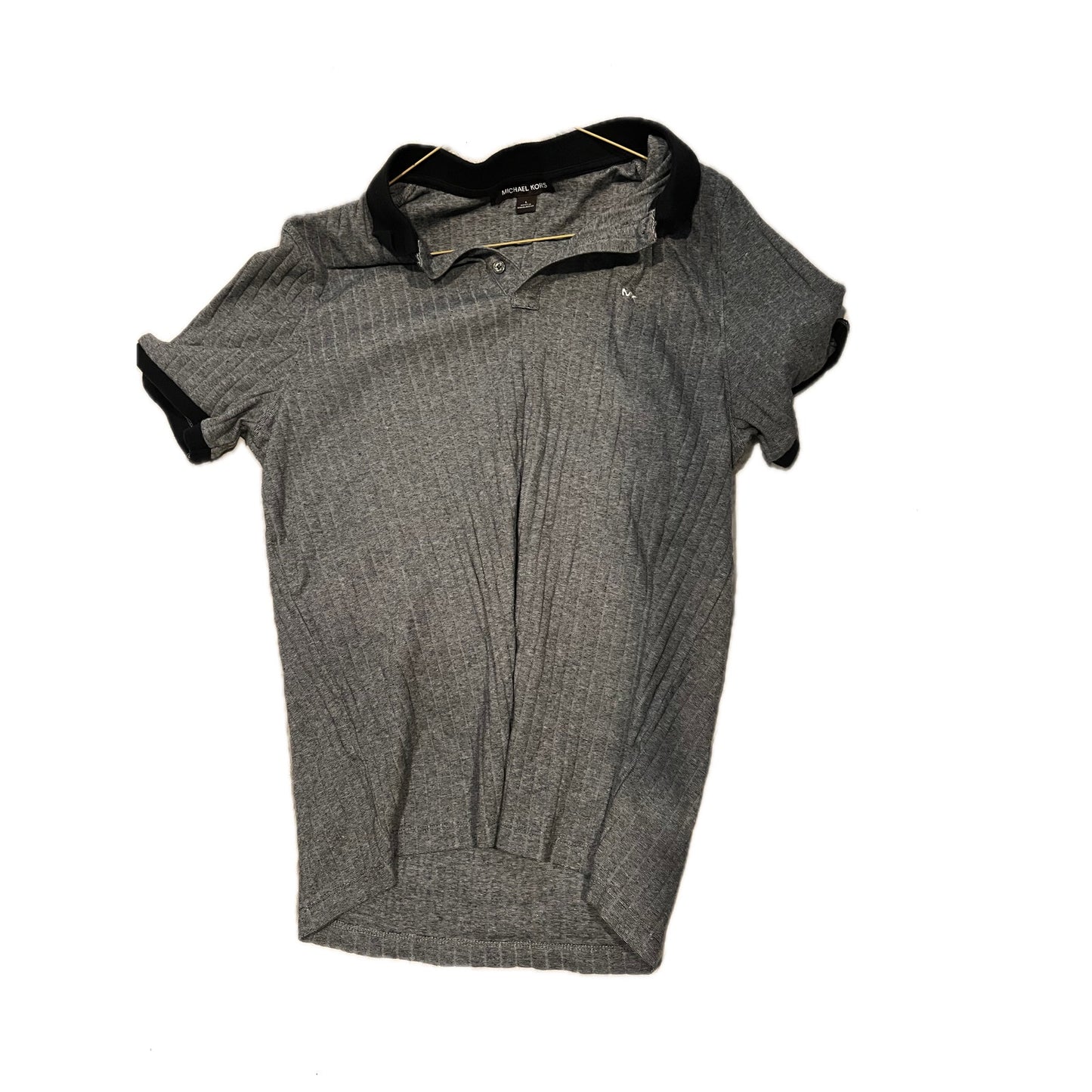 Michael Kors Gray BlackGolf Polo Shirt Mens Large