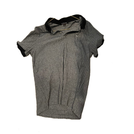 Michael Kors Gray BlackGolf Polo Shirt Mens Large