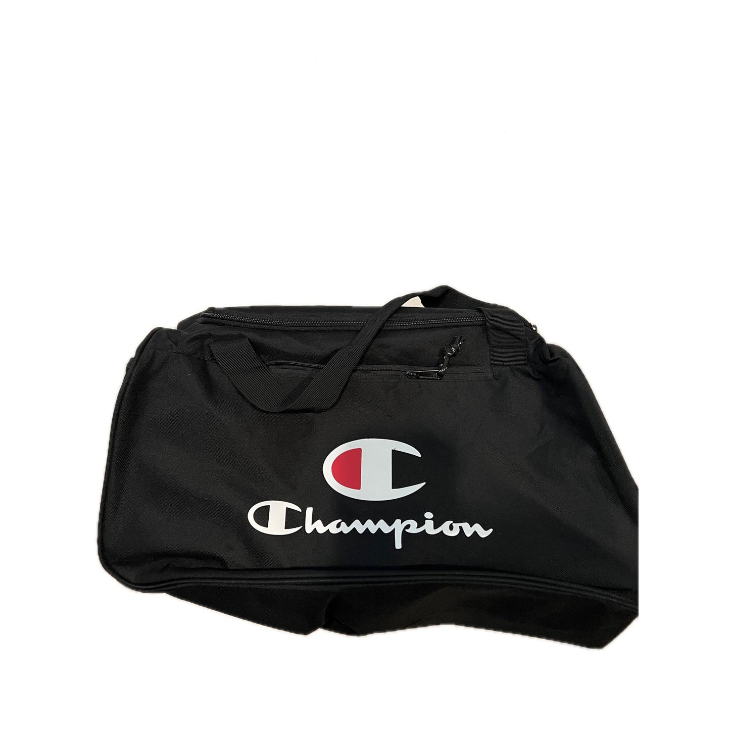 Champion 20"x12"x10" Black Logo Gym Bag`