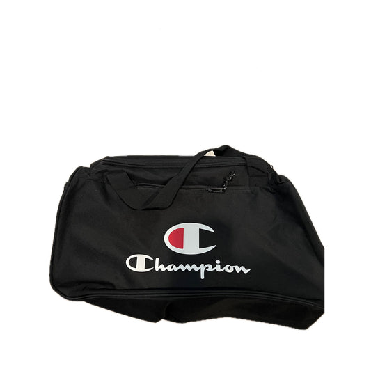 Champion 20"x12"x10" Black Logo Gym Bag`