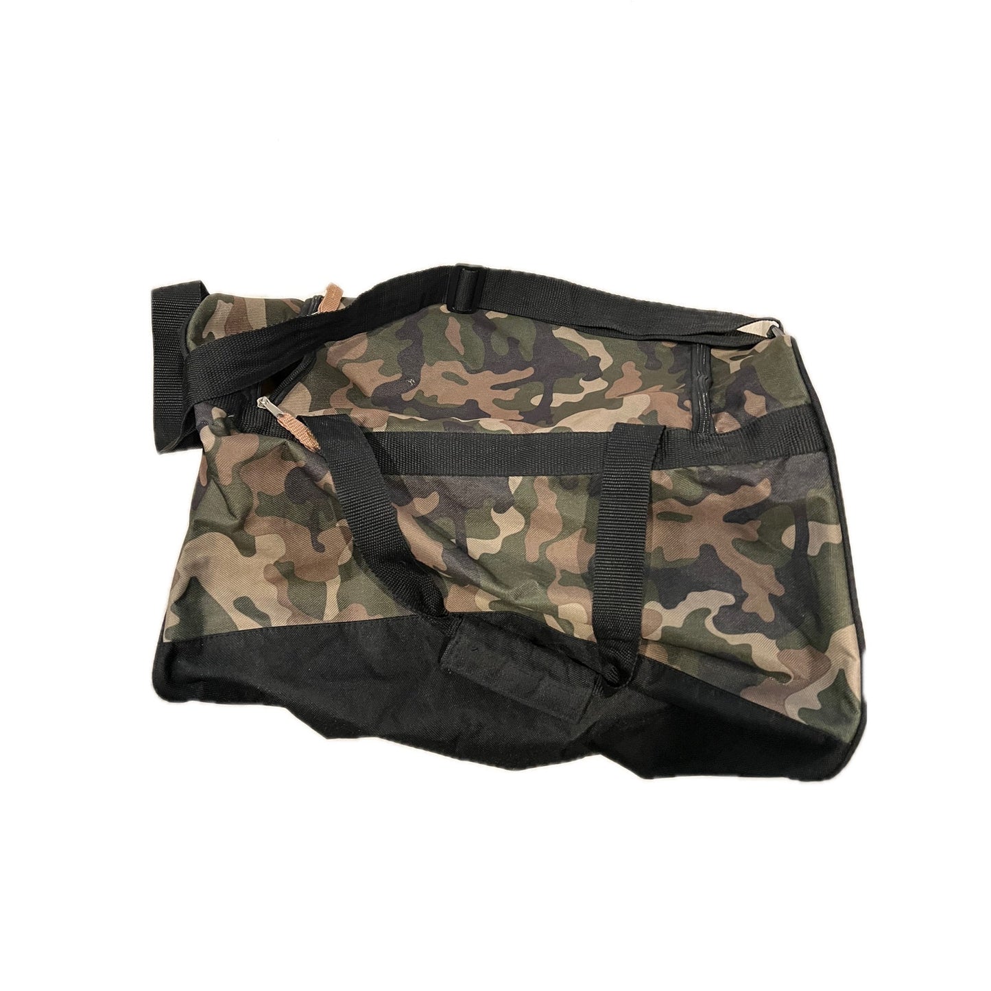 Green Black Camo Gym Duffel Bag 18x10x10
