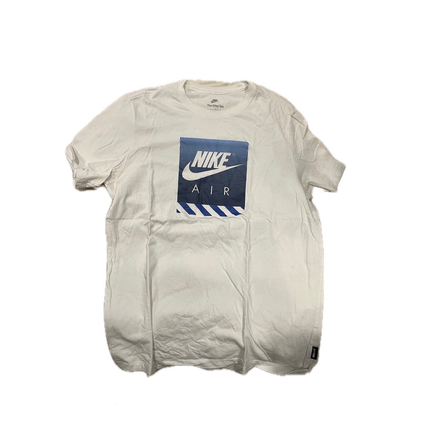 La camiseta Nike blanca para hombre, talla L.