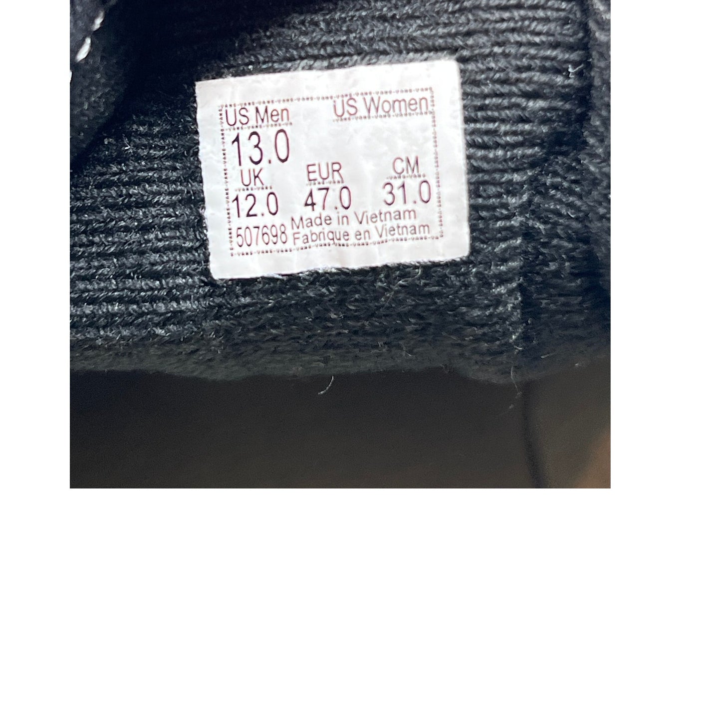 Vans Black Suede Skate Shoes Mens 13