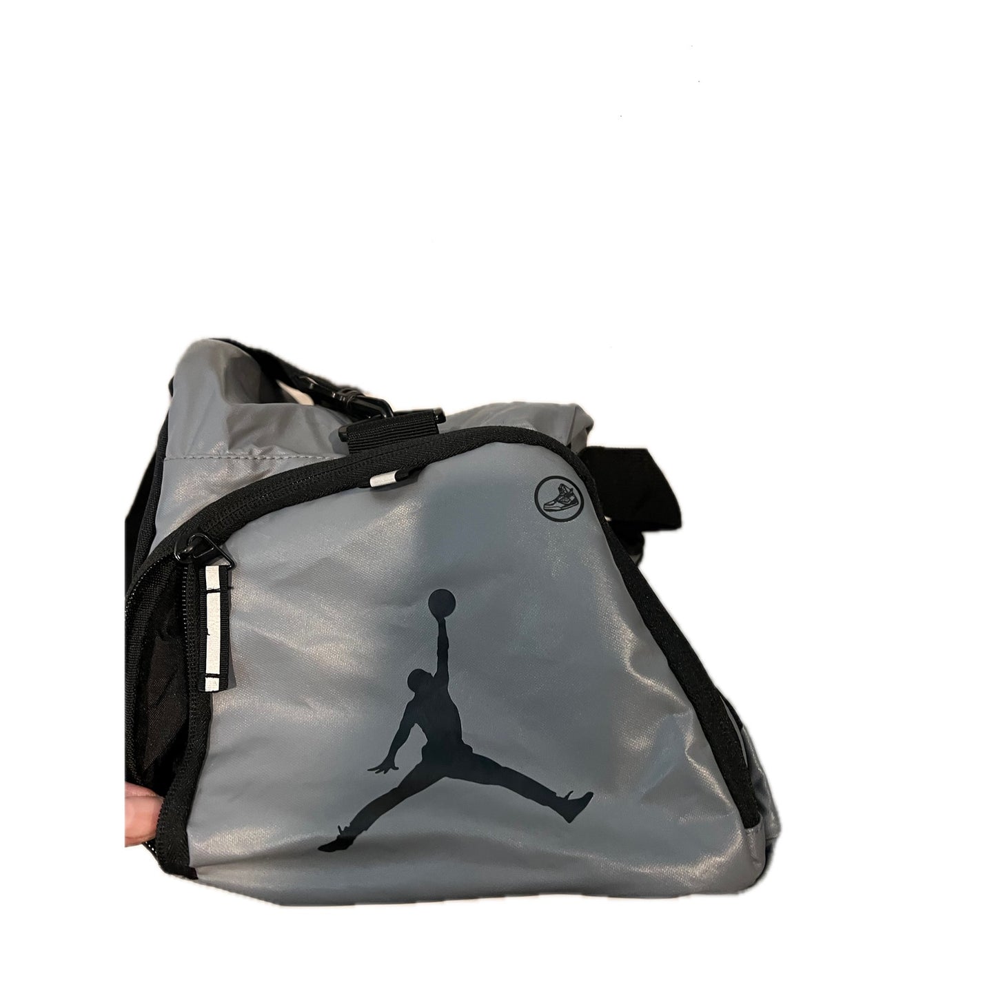 Nike Gray Black Gym Duffel Bag 18x10x10