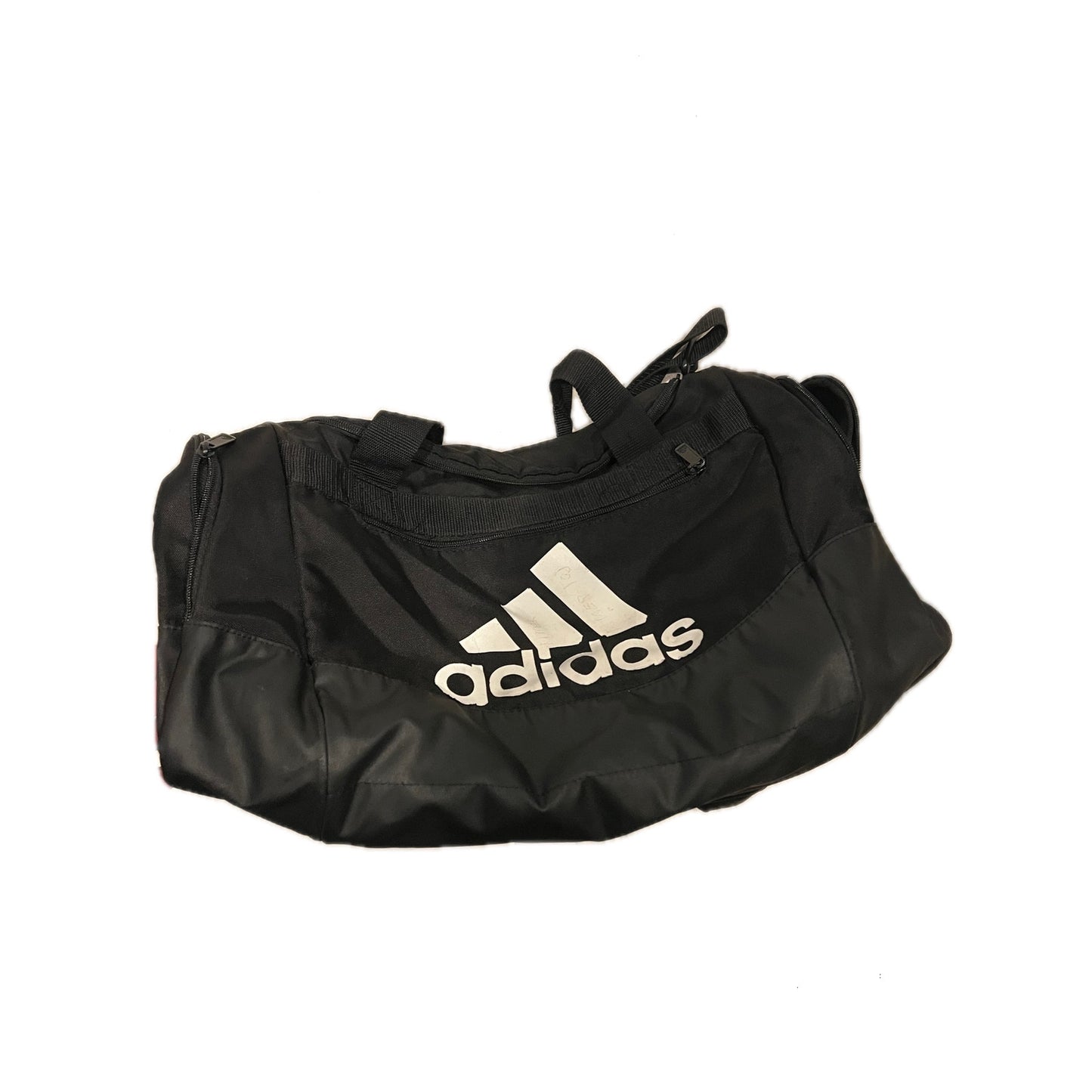 Adidas Defender Small White Black Gym Bag 18"x10"x10"