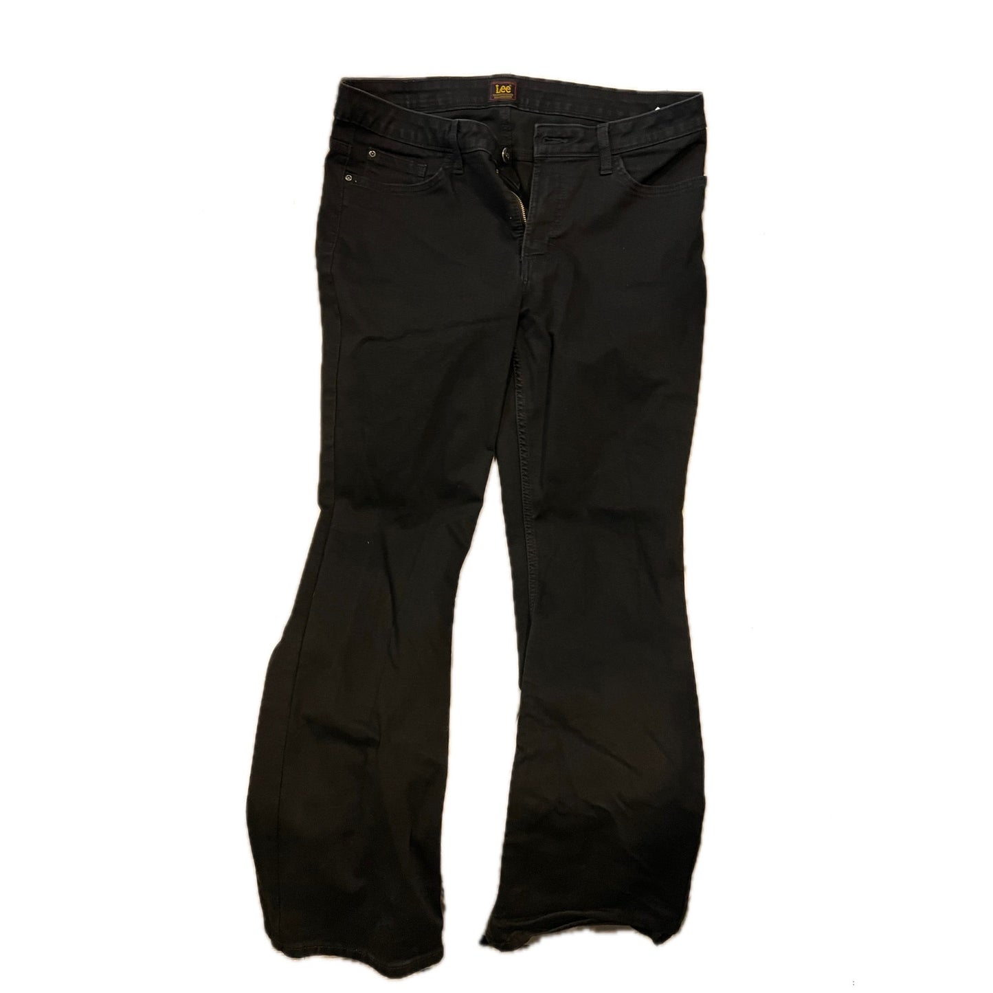 Lee Straight Black Jeans Womans 14M