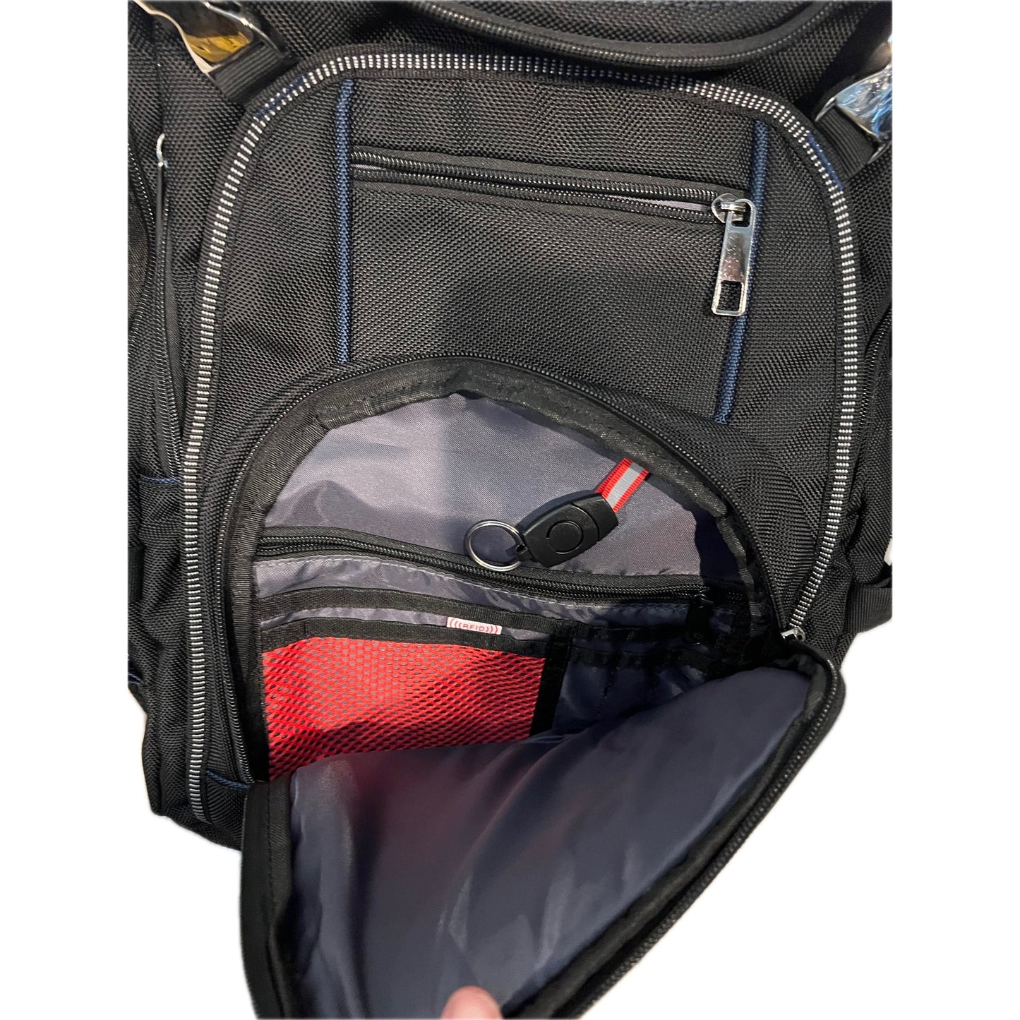 No Label Gaming Heavy Duty Backpack Black w Gray Lining