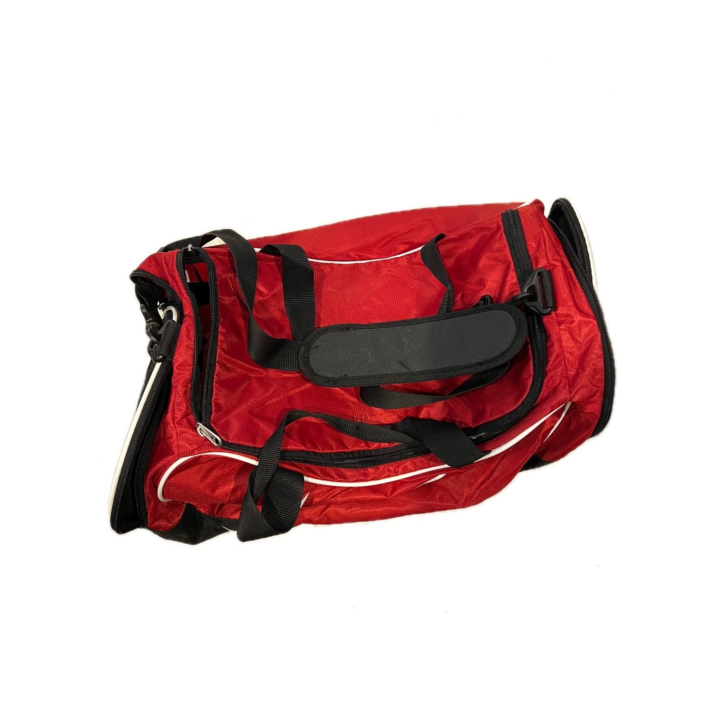 Nike Brasilia 9.5 Red Black Medium 60L Duffel Gym Bag