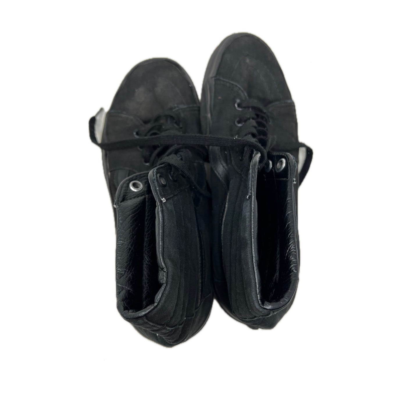 VANS High Tops Black on Black Canvas Sneakers Mens 10-10.5