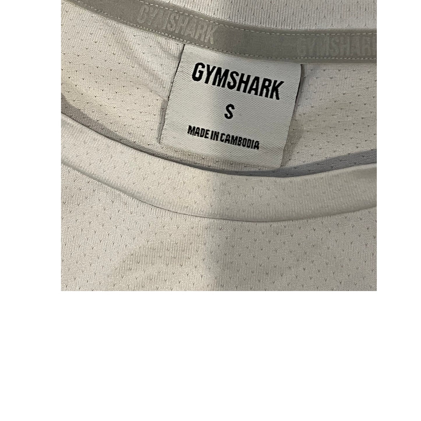 Gymshark White Sweat Wicking T-Shirt Mens S