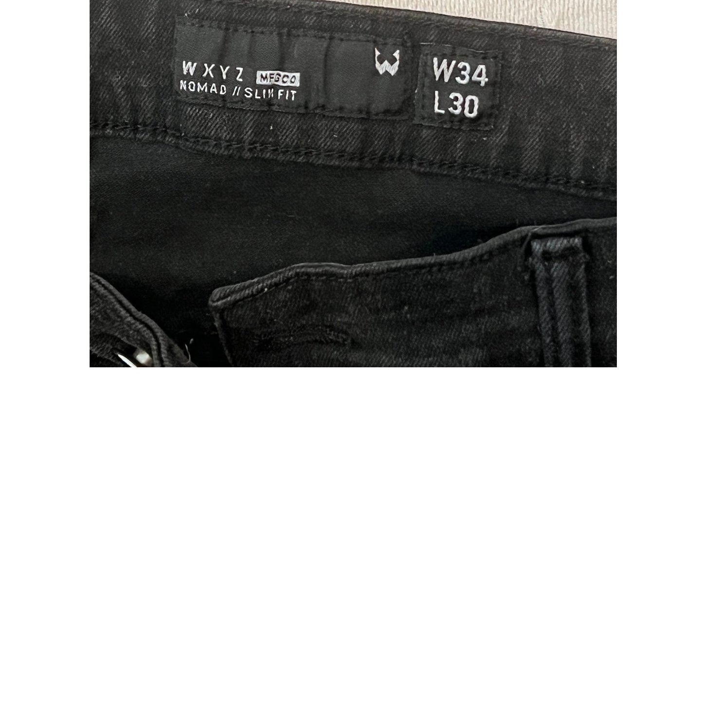 WXYZ Slim Nomad Jeans Black Mens 34x30