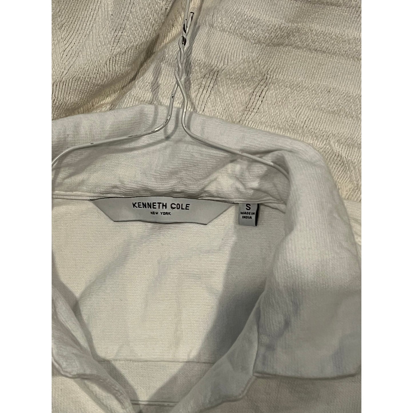 Kenneth Cole White Polo Golf Shirt Mens Small