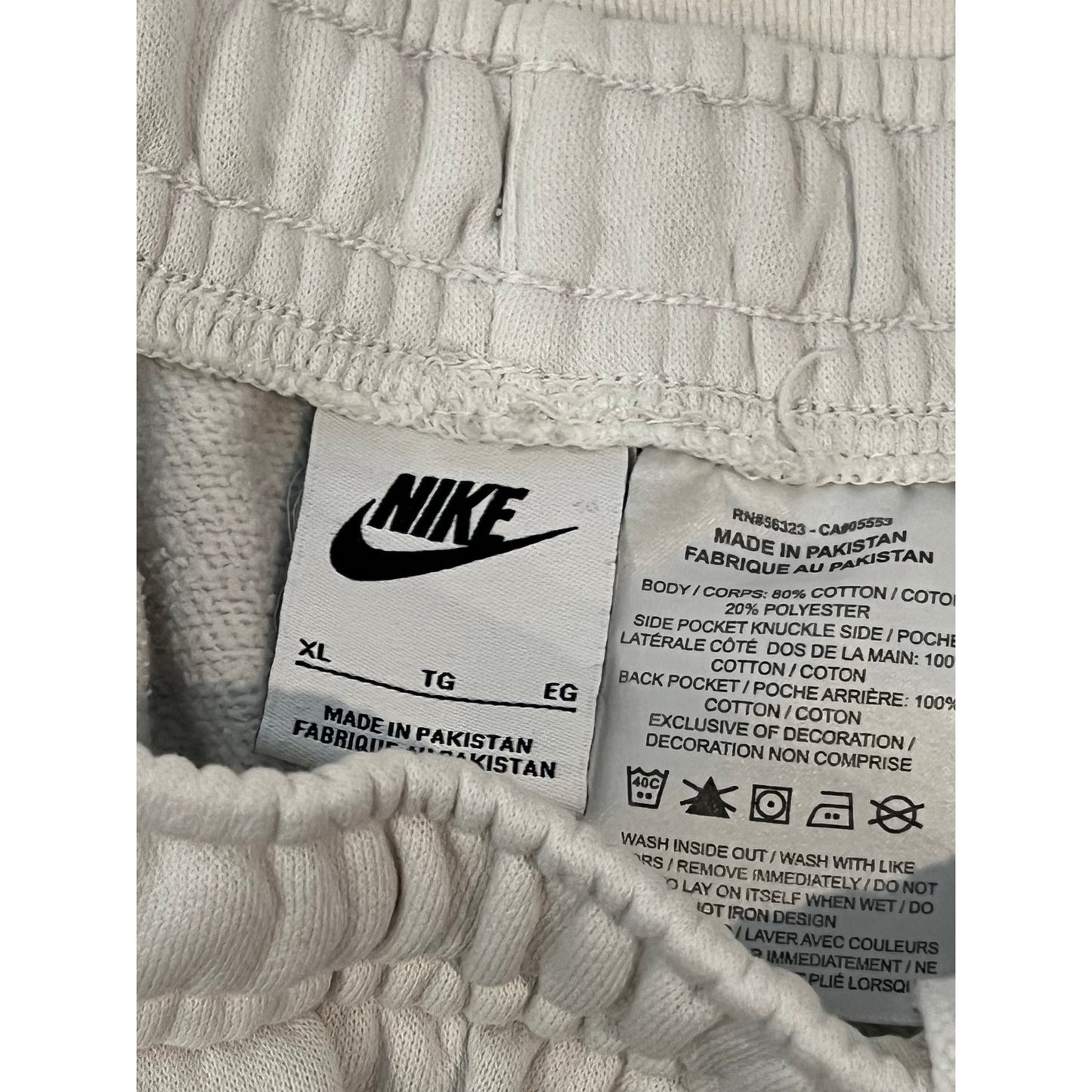 Nike White Sweatshorts Shorts Mens XL
