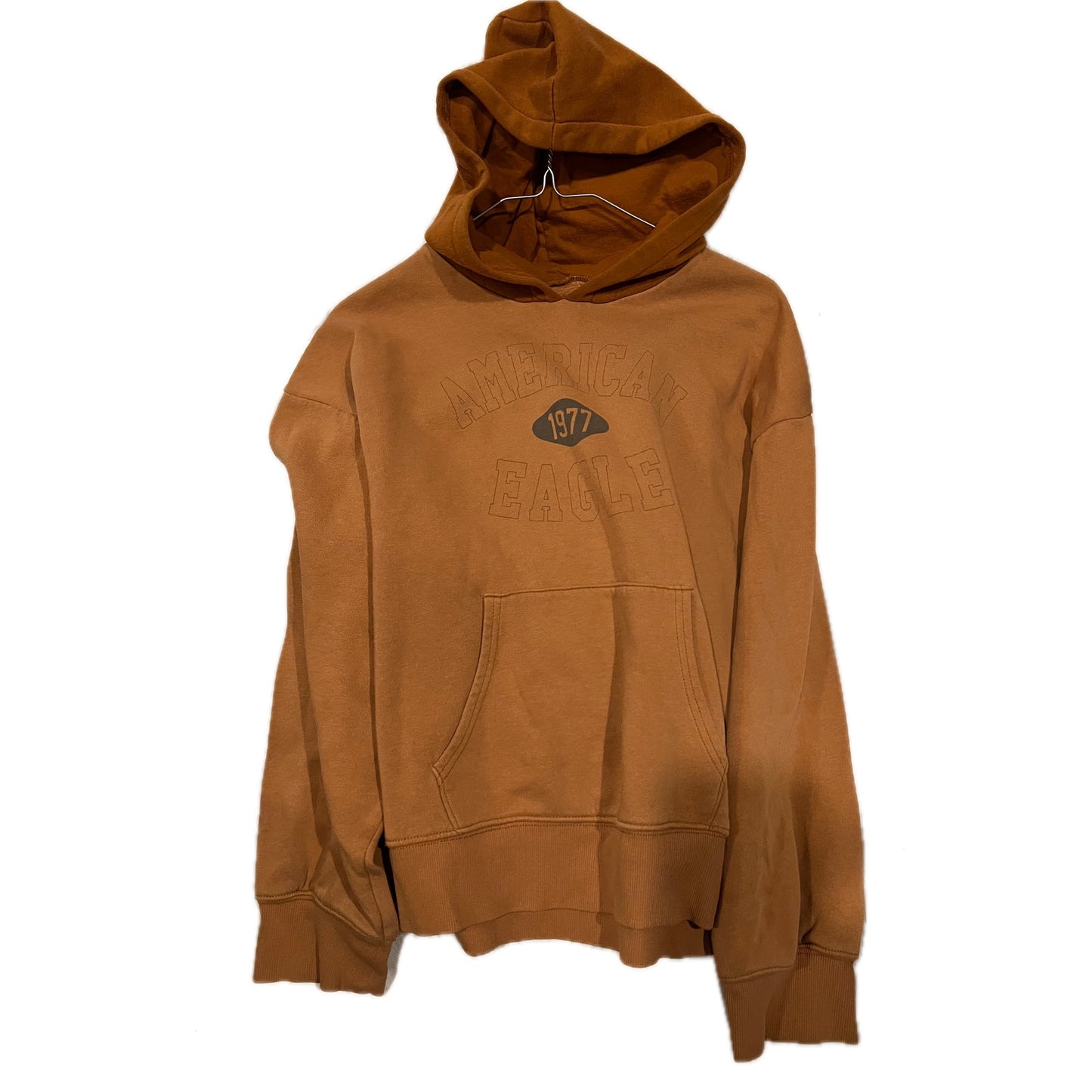 Sudadera con capucha American Eagle Outfitters marrón óxido para hombre, talla M