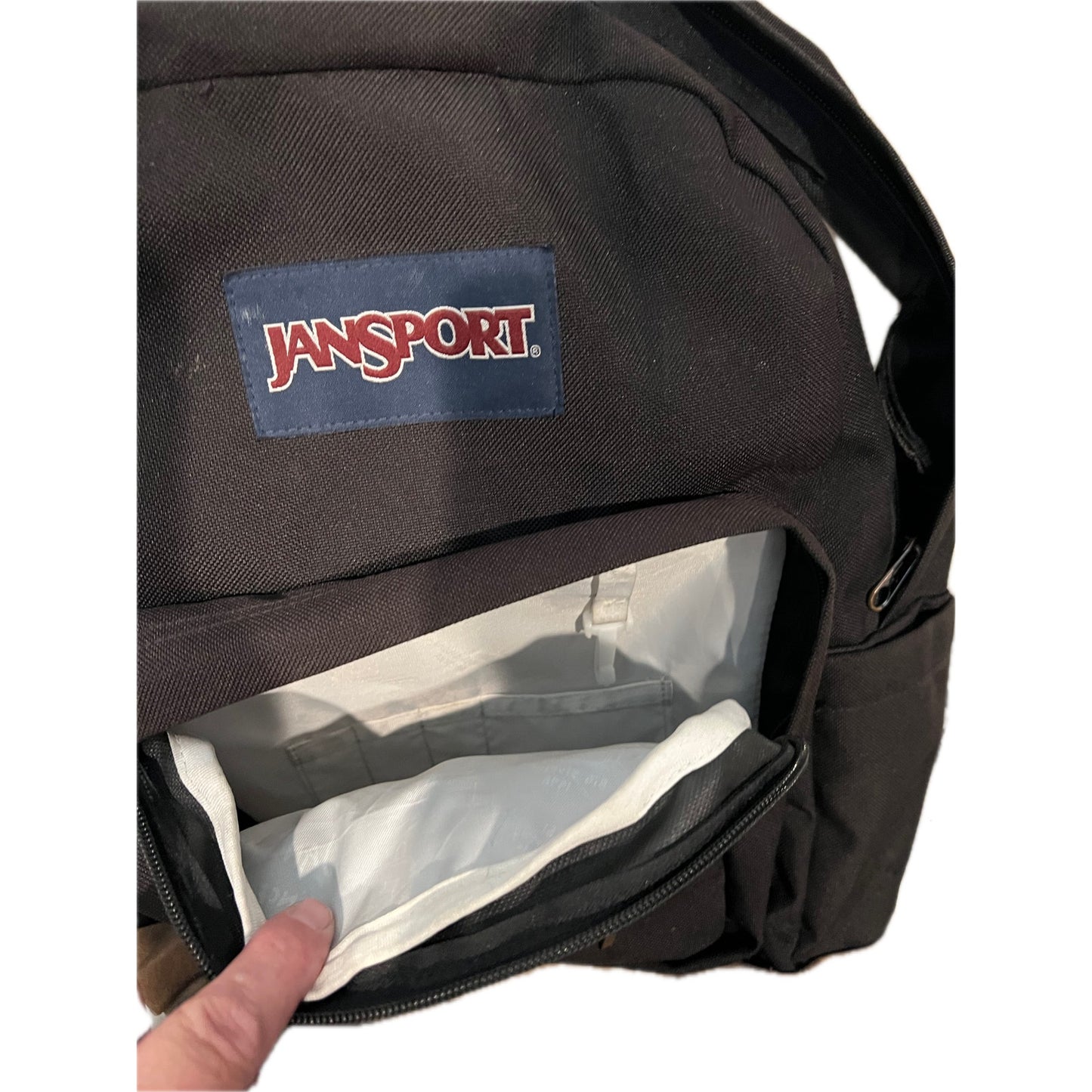 JanSport Right Pack 3 Section Black Brown Backpack