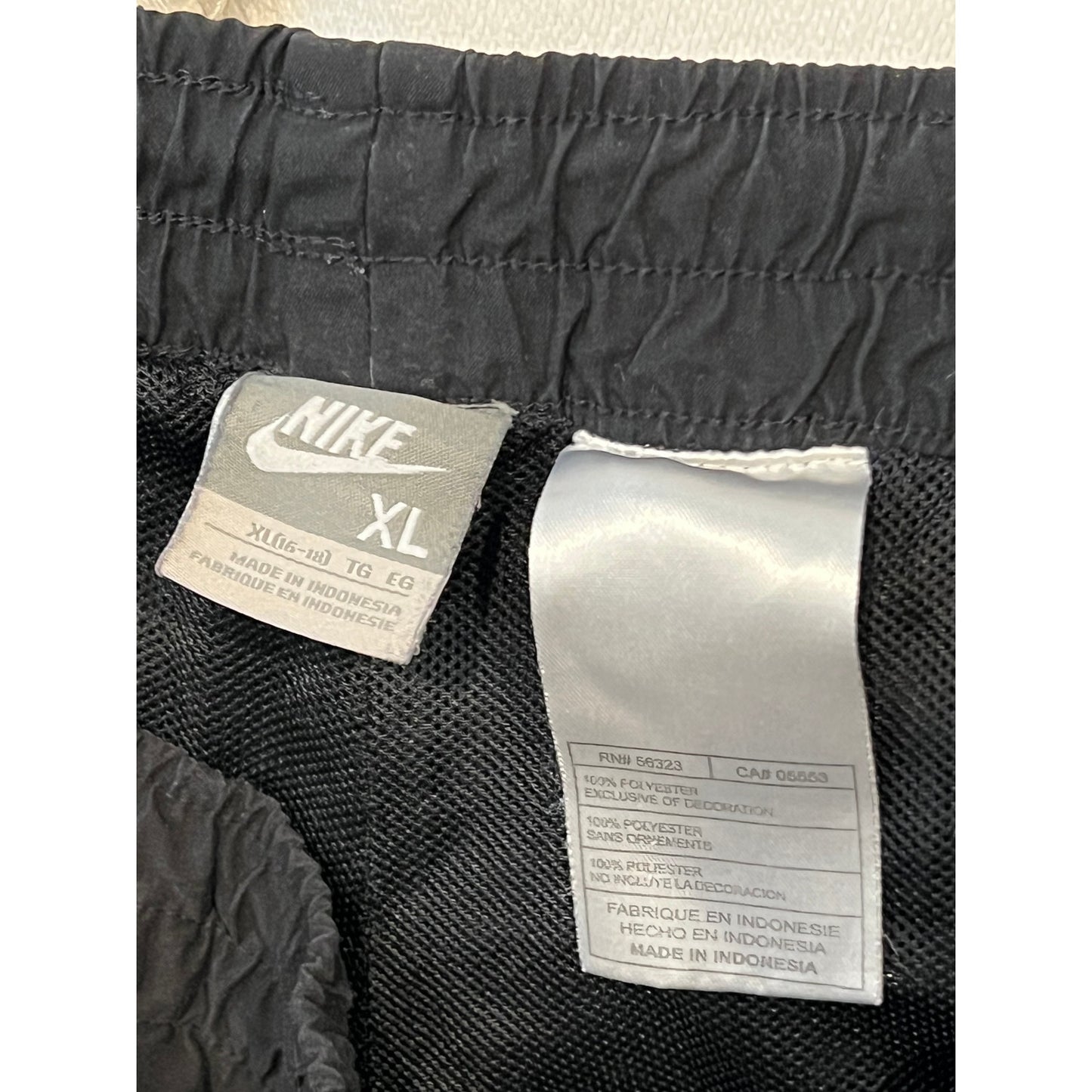 Nike Black Lined Warm Up/Track Pants Womans Size XL 16-18