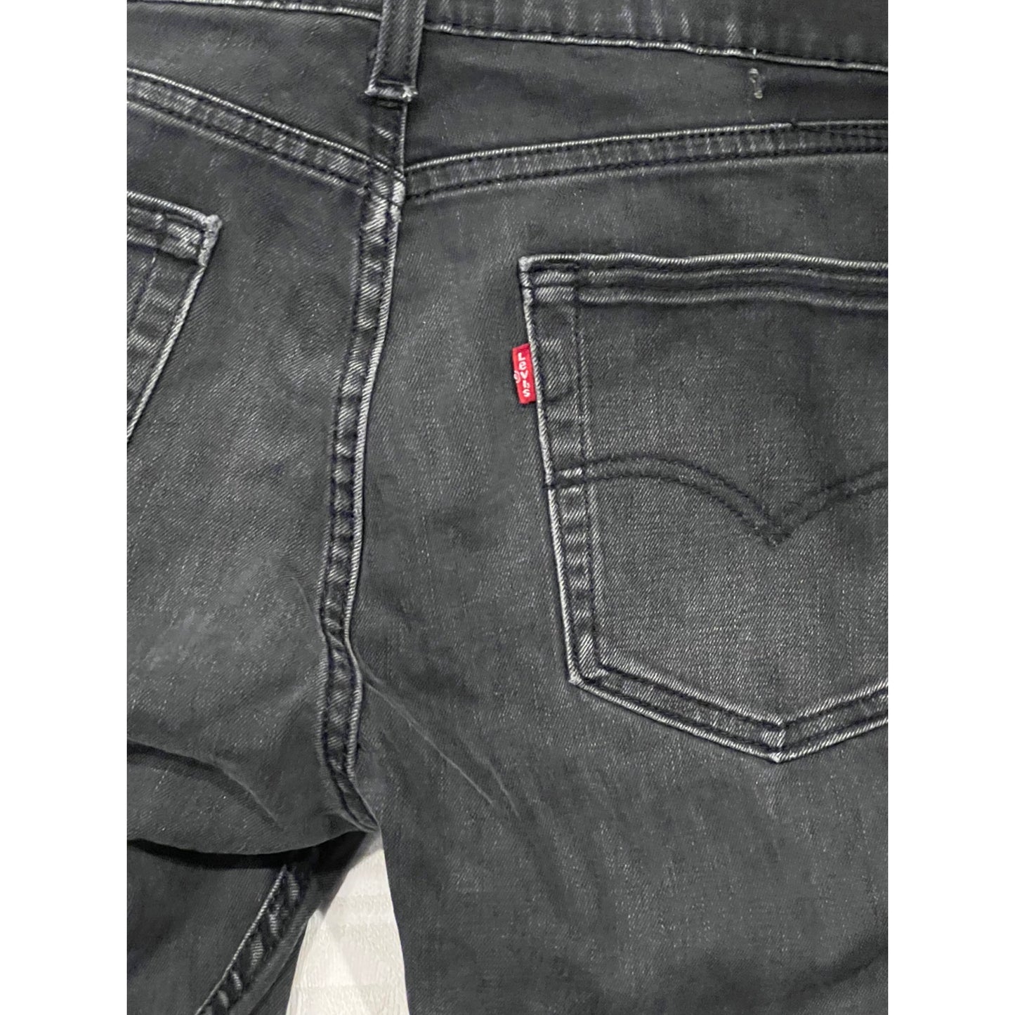 Levi's 505 Regular Straight Leg Black Jeans Mens 33x32