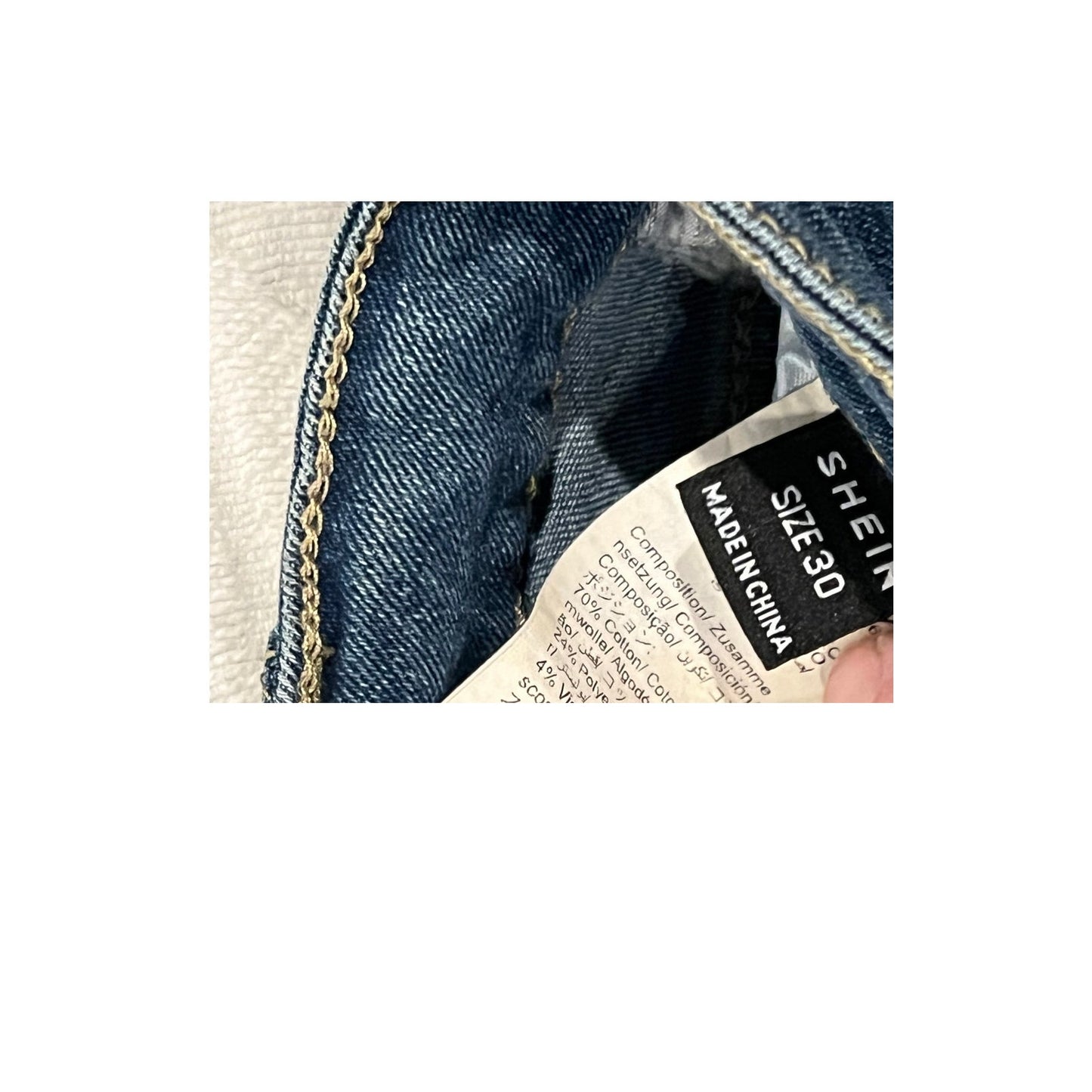 Shein Jean évasé fuselé taille mi-haute Femme 30x29