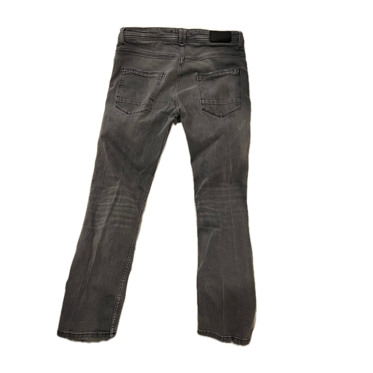 Vaqueros slim de primera calidad para hombre, color negro, talla 34x30