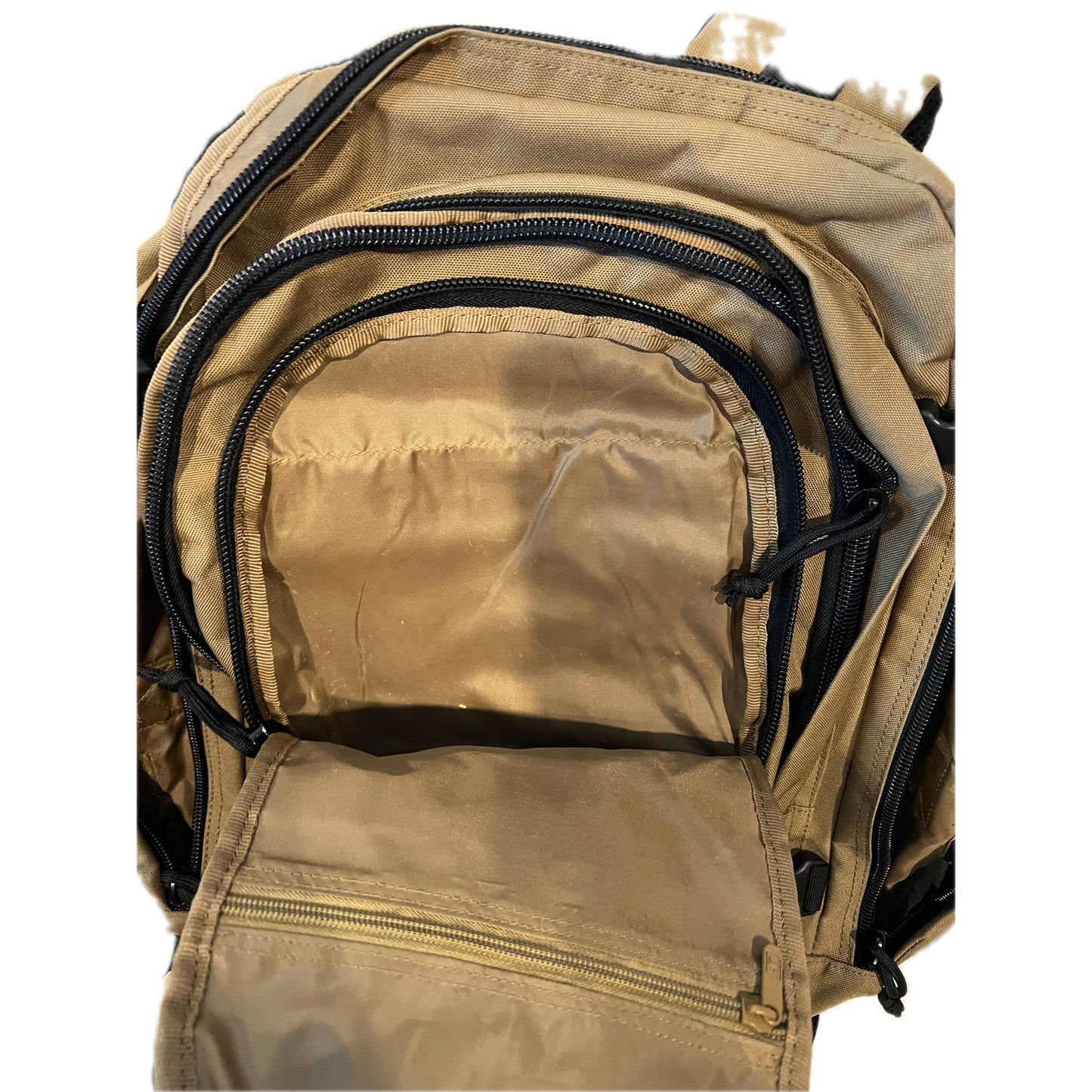 Highland Outdoor Tactical Tan Black Canvas Backpack XL