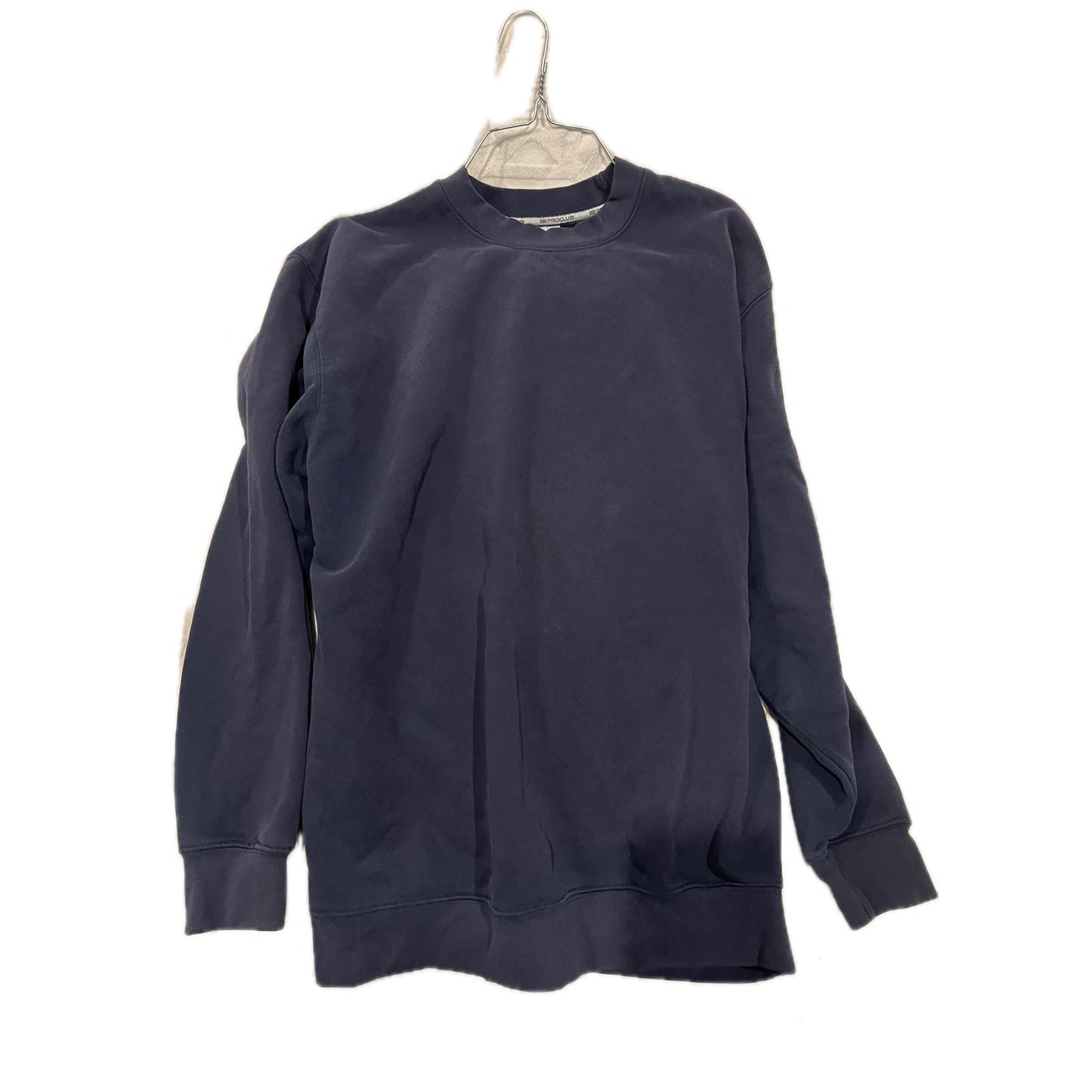Sudadera negra de cuello redondo Proclub para hombre, talla L