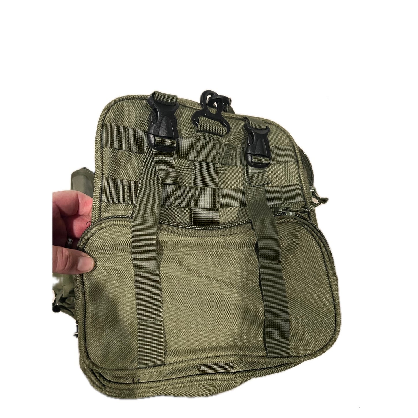 East West Heavy Canvas Green Duffel 18"x12"x12"
